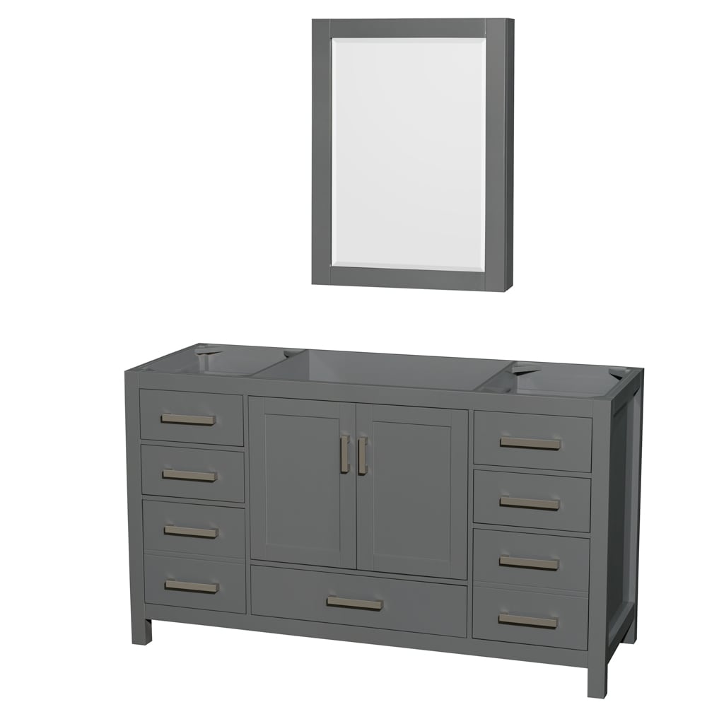 Wyndham Collection Sheffield 29-in Dark Gray Bathroom Vanity Cabinet