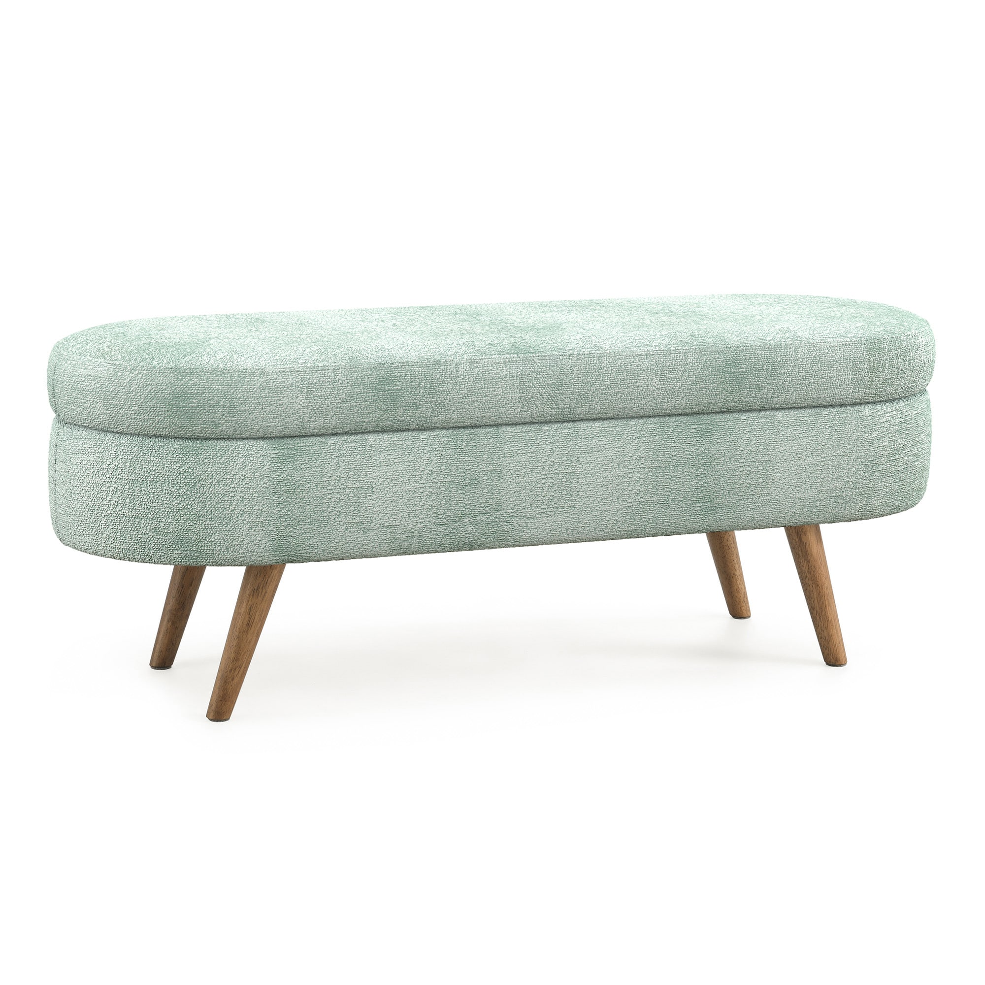 Bybafun YD2400006 Modern Cyan Accent Bench with Storage 43.5-in x 16-in x 16-in