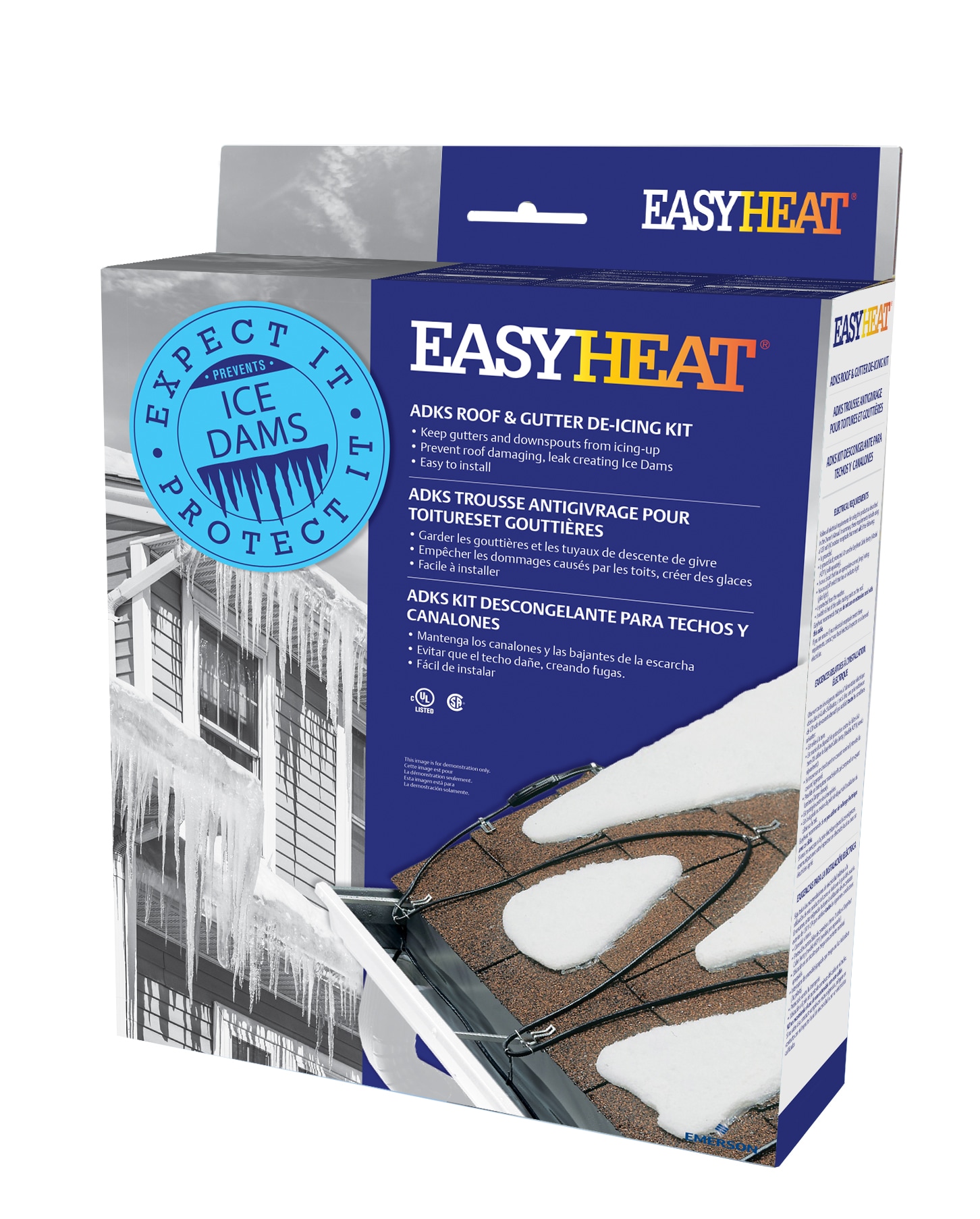 ADKS Easy Heat Roof Gutter DE-ICING Ice Snow Melter Cable Kit PICK SIZE New 