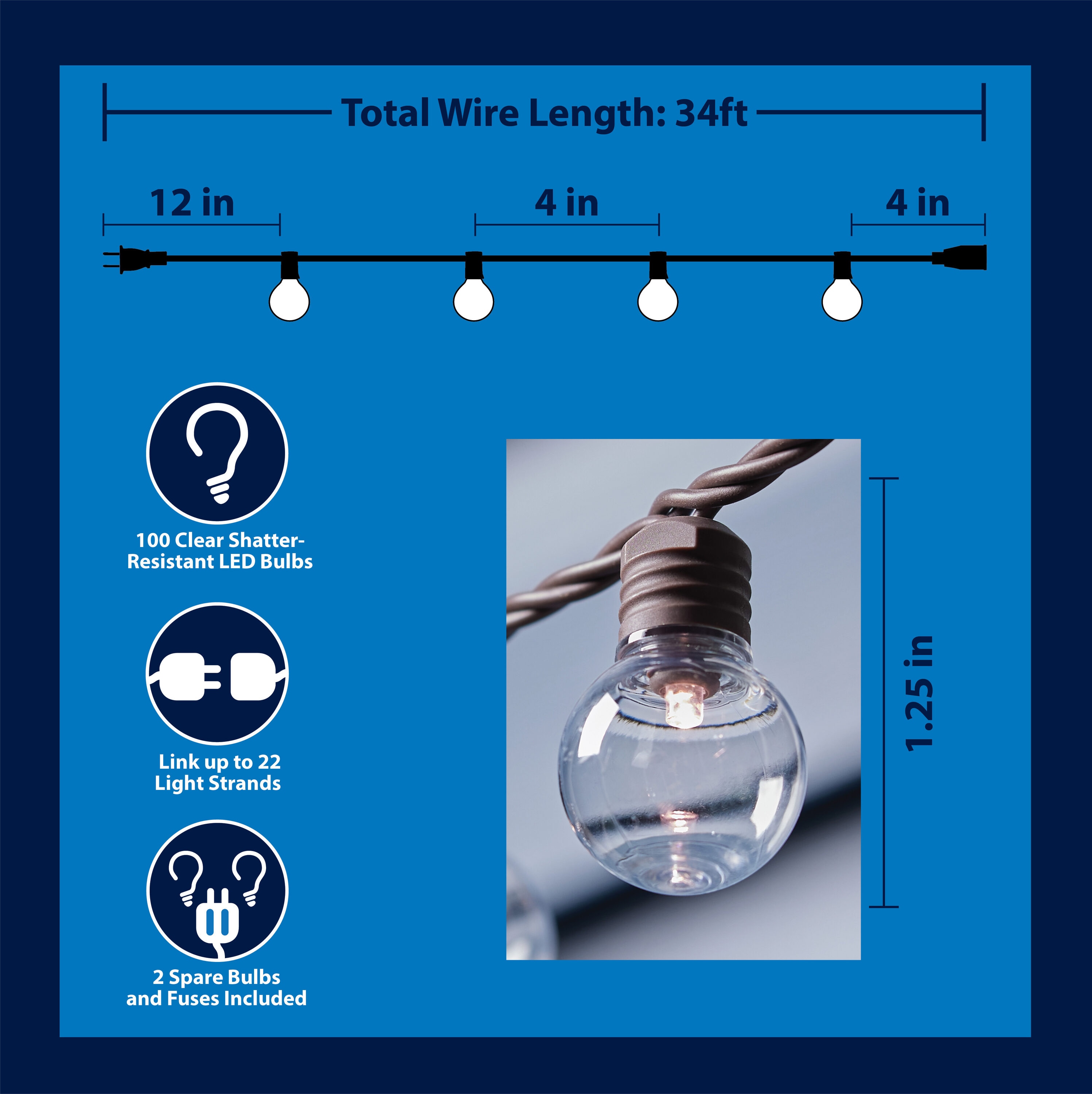 allen + roth SLL100BR Patio-String-Lights - View #12
