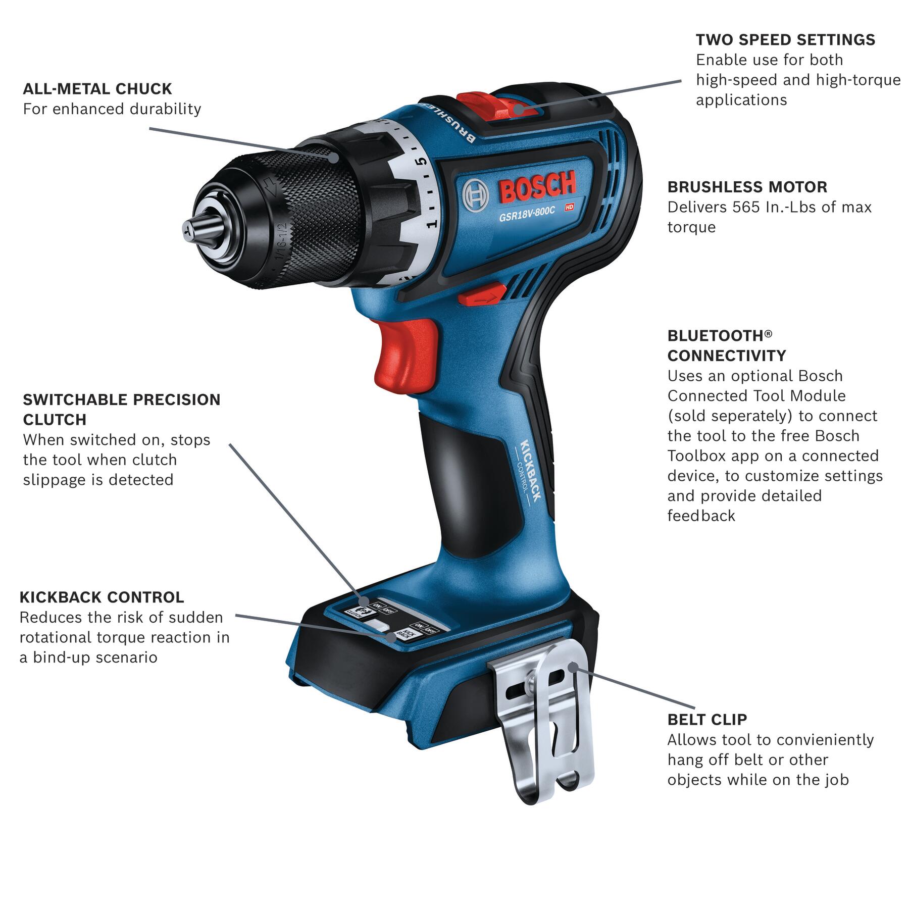 Bosch Connected-Ready 18-volt 1/2-in Keyless Brushless Cordless Drill GSR18V-800CN Sansujyuku sansujyuku.com