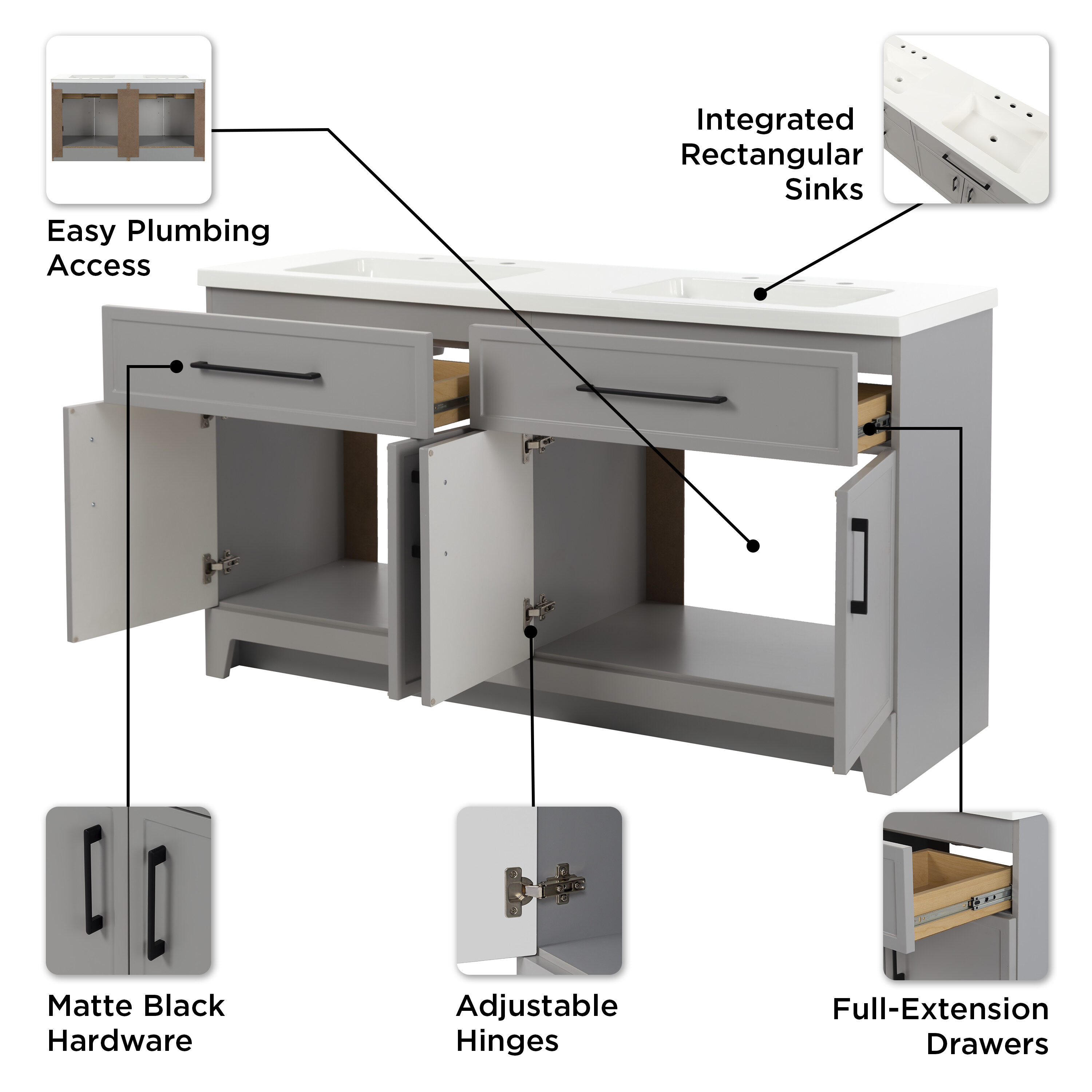 Style Selections LW24W60P2-CY Bath-Vanity-Combo - View #16