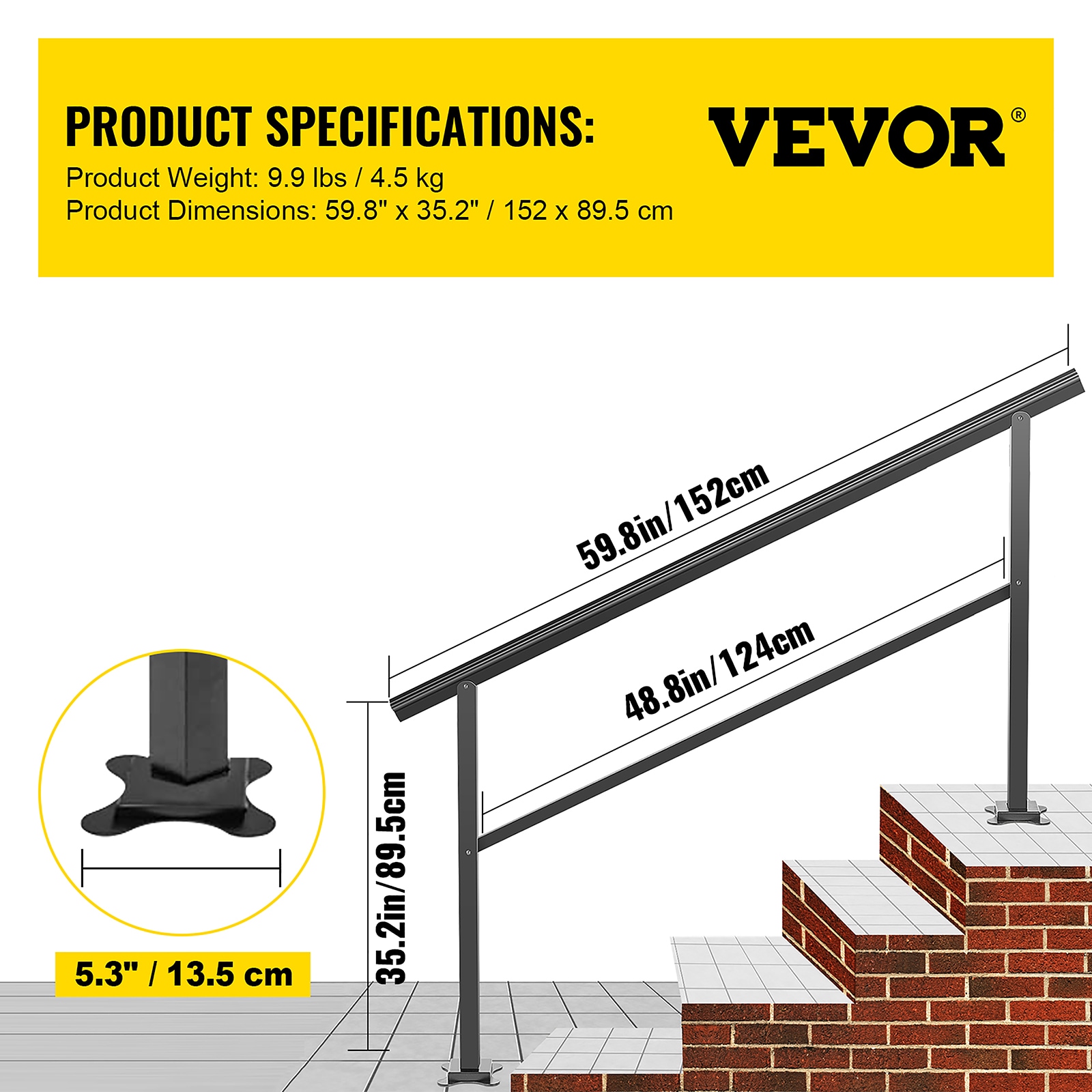 VEVOR TFDGLZHS5FT585EFIV0 railings - View #8