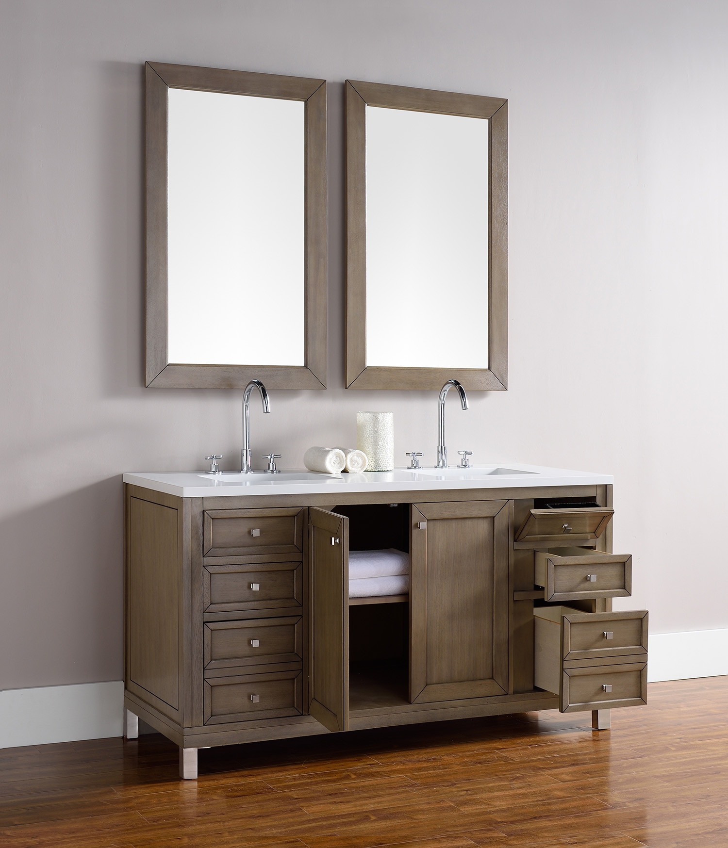 James Martin Vanities 305-V60D-WWW-3CLW Bath-Vanity-Combo - View #4
