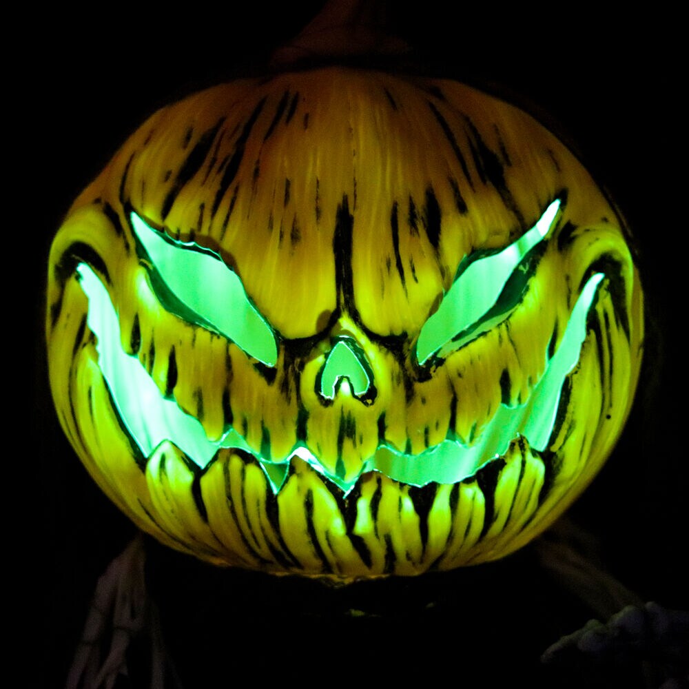 Haunted Hill Farm Freestanding Lighted Pumpkin Animatronic in the ...