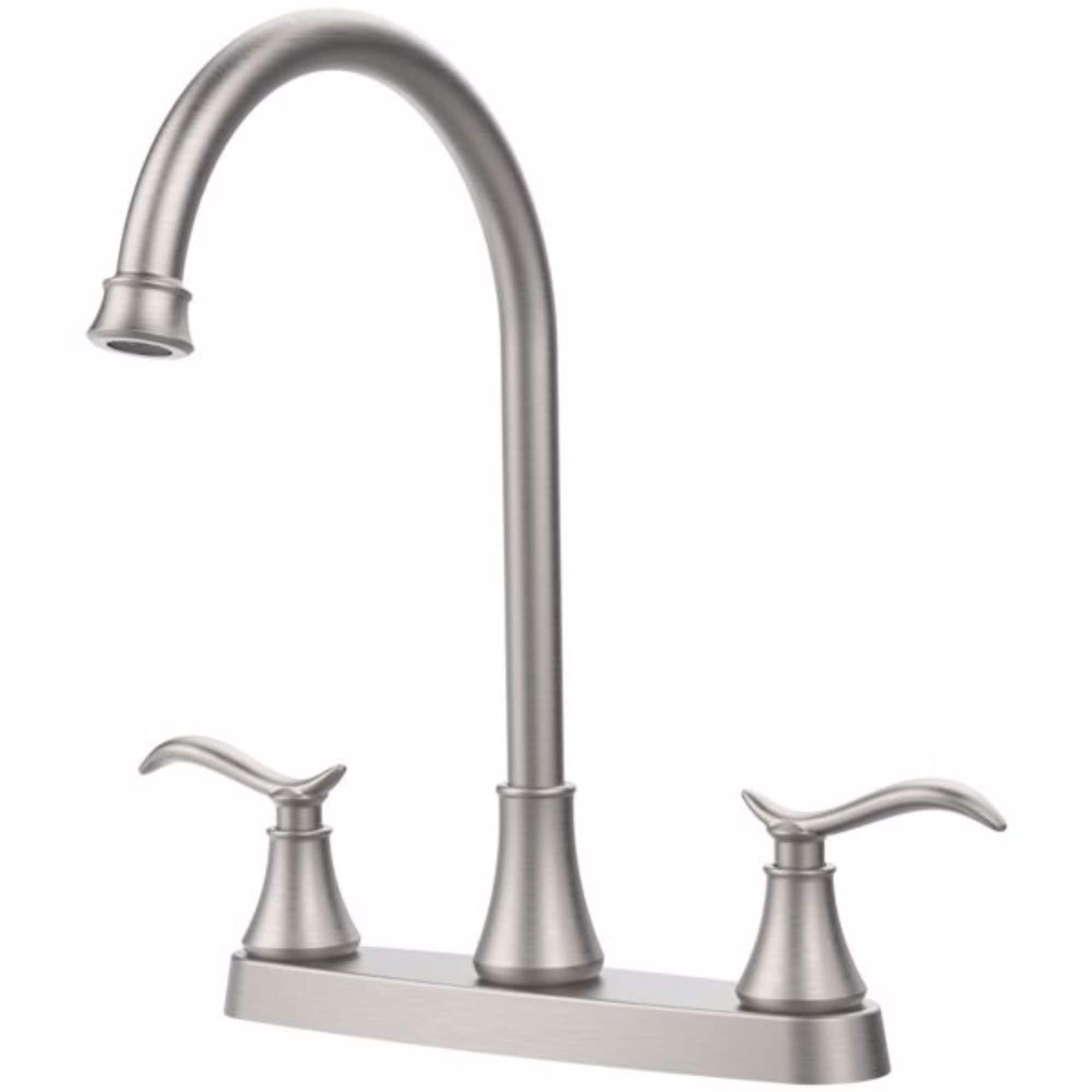 JUSHUA Single Handle High Arc Brushed Nickel Pull Out Kitchen Faucet Single Level Stainless Steel Kitchen Sink Faucets with Pull Down Sprayer Unable to ship on weekends please note that