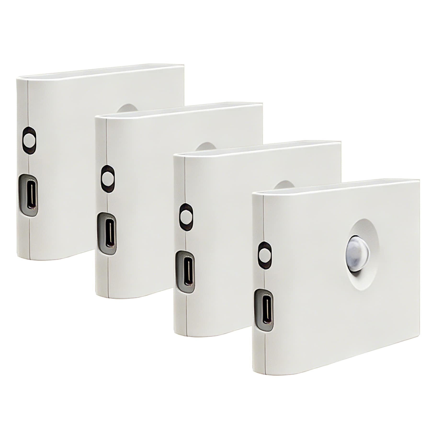 Honbei 4 Pack Motion Sensor Night Light Rechargeable for Hallway Stairway Bathroom Bedroom Kitchen