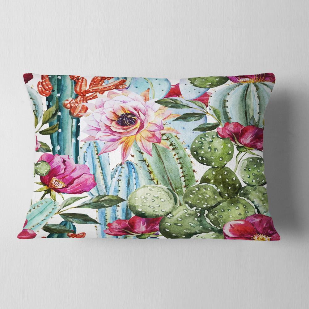 Designart CU7856-12-20 12-in x 20-in Green Indoor Decorative Pillow