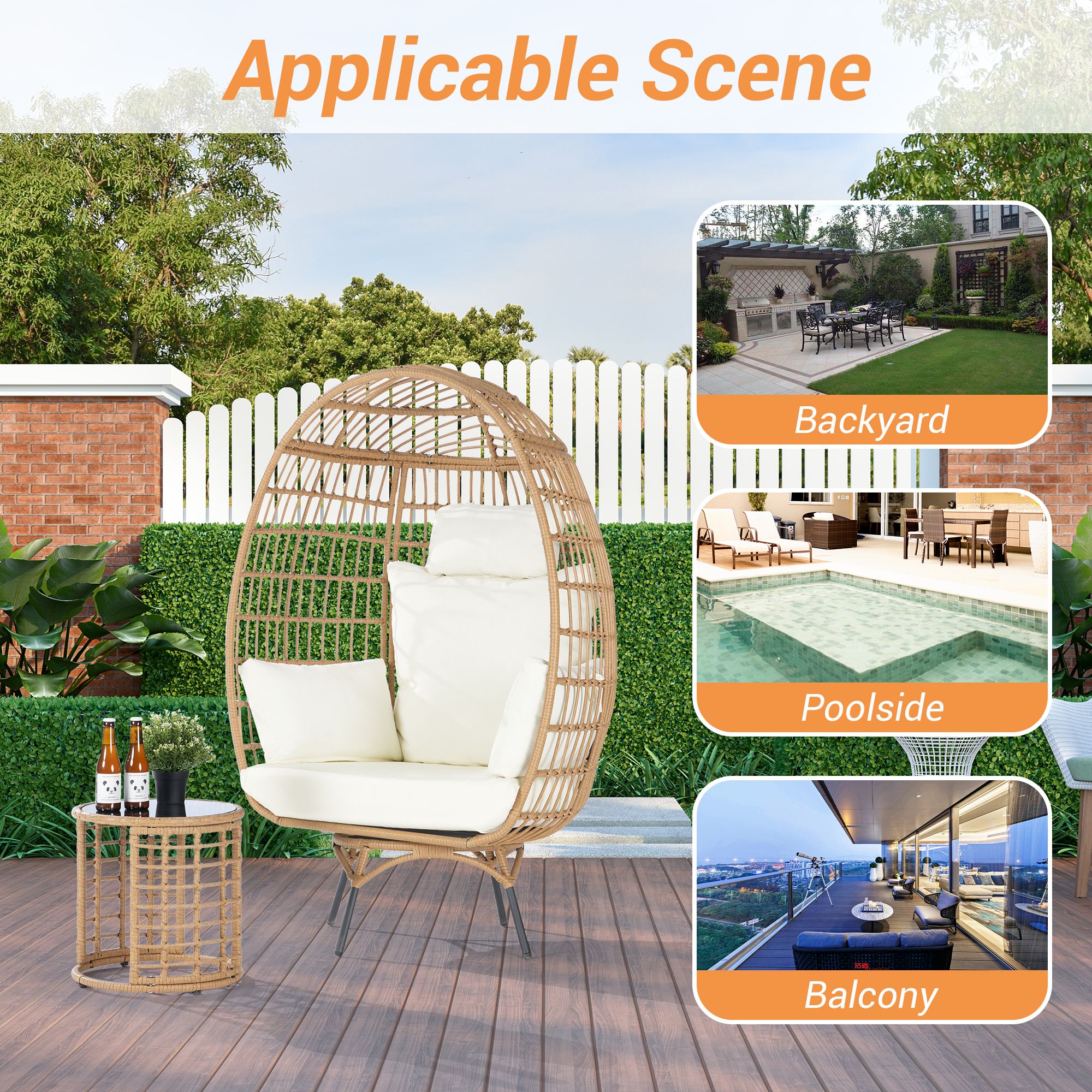 SANSTAR L-RJDC61BE-AD Patio-Conversation-Sets - View #6