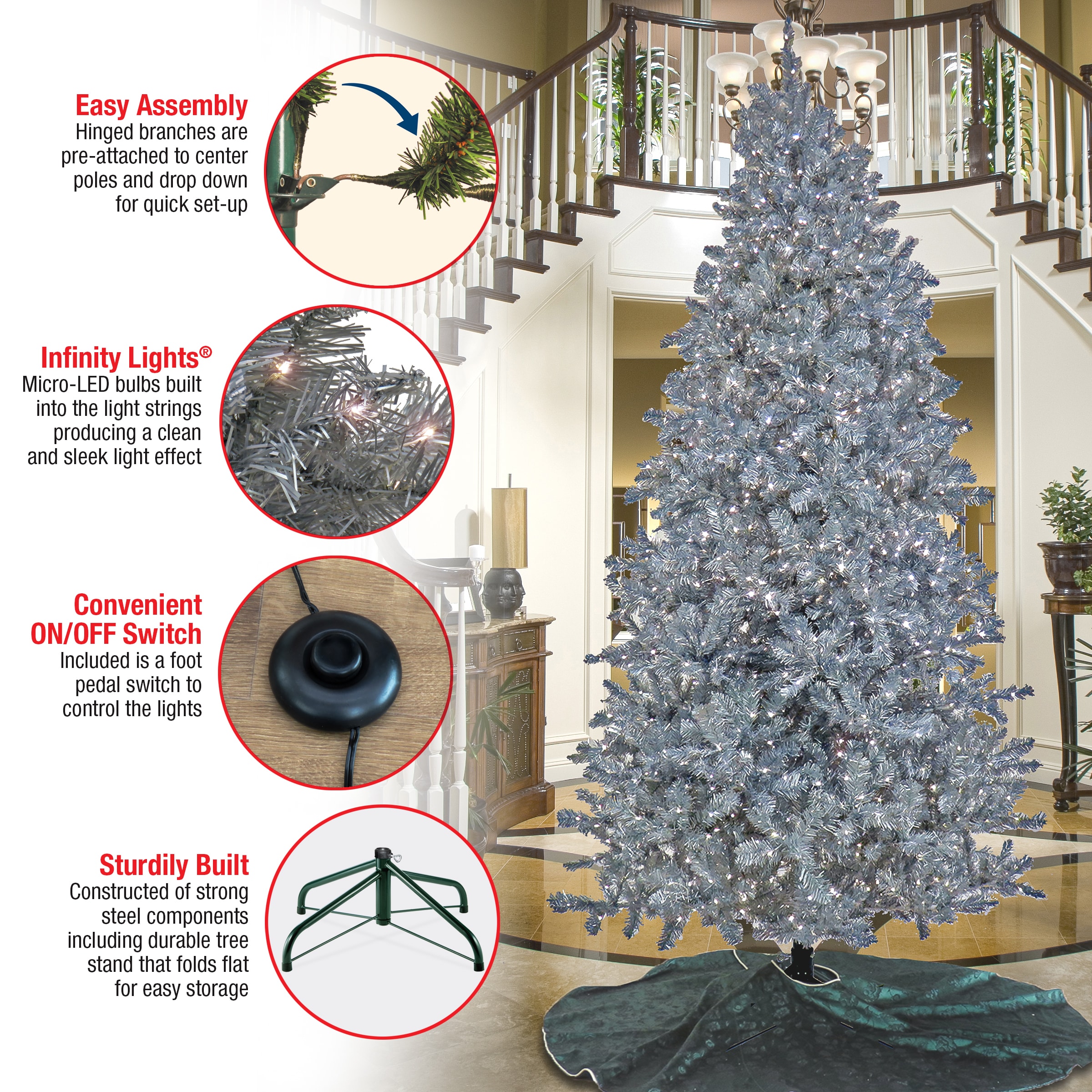 National Tree Company XMS13-304L-100 Artificial-Christmas-Trees - View #5