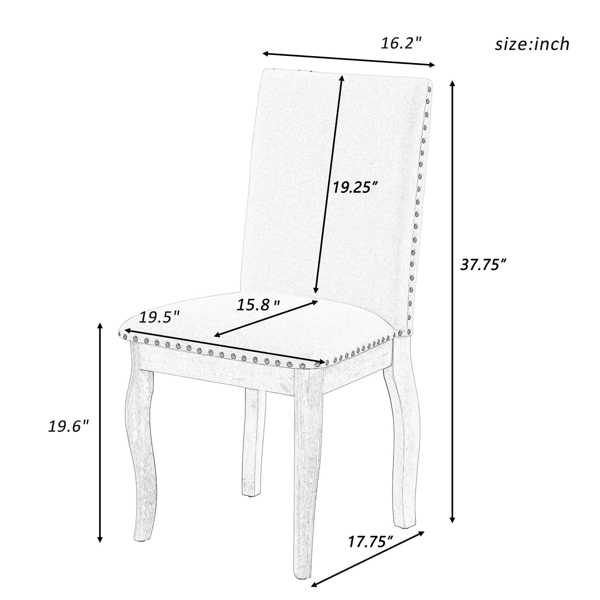Vynxaria LEXY0059-DJCY-4BAR Dining-Chairs - View #3
