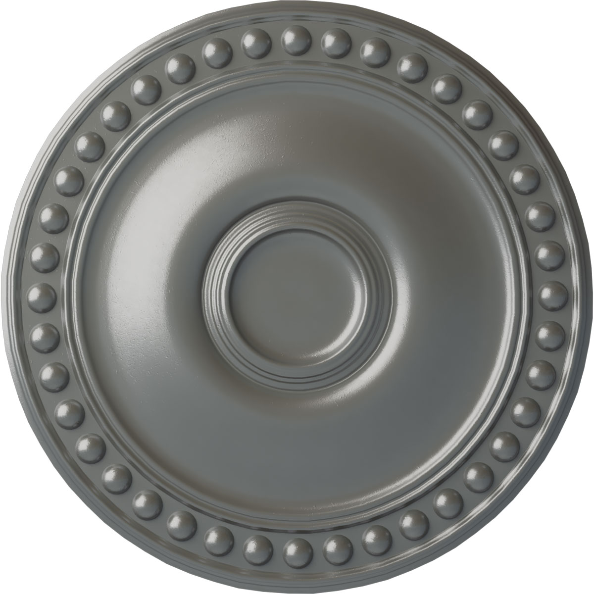 Ekena Millwork CM19FOSLS Foster 19.125-in W x 19.125-in L Painted Silver Polyurethane Whole Ceiling Medallion