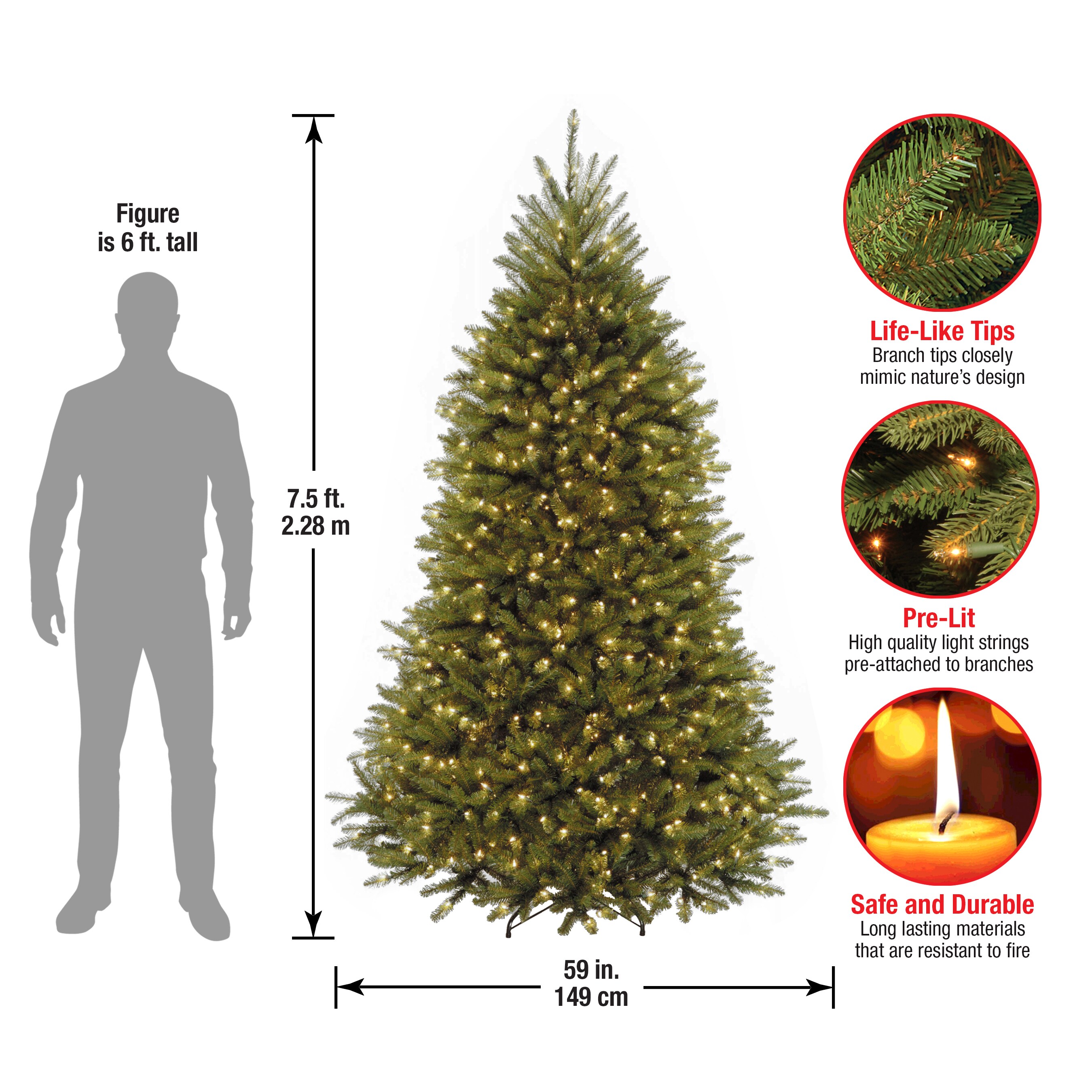 National Tree Company DUH3-75LO Artificial-Christmas-Trees - View #5