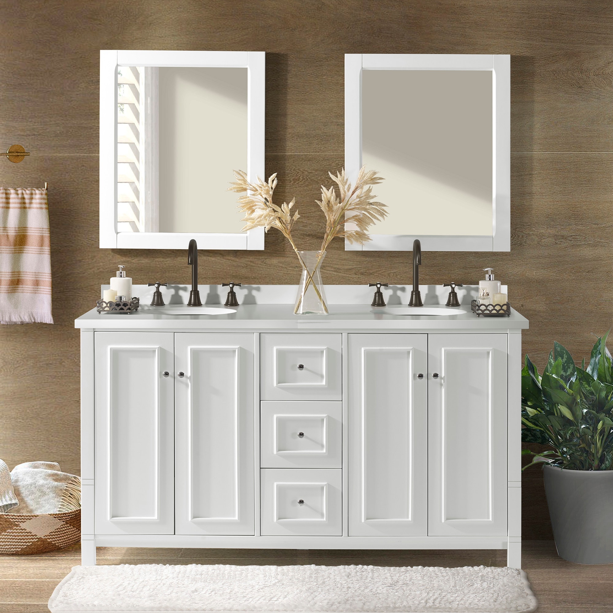Alaterre Furniture AVAN60WHBB vanities - View #3