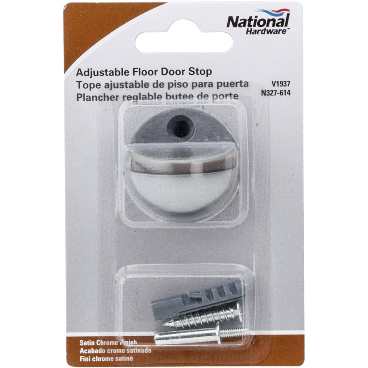 National Hardware  Satin Nickel Adjustable Door Stop N327-614