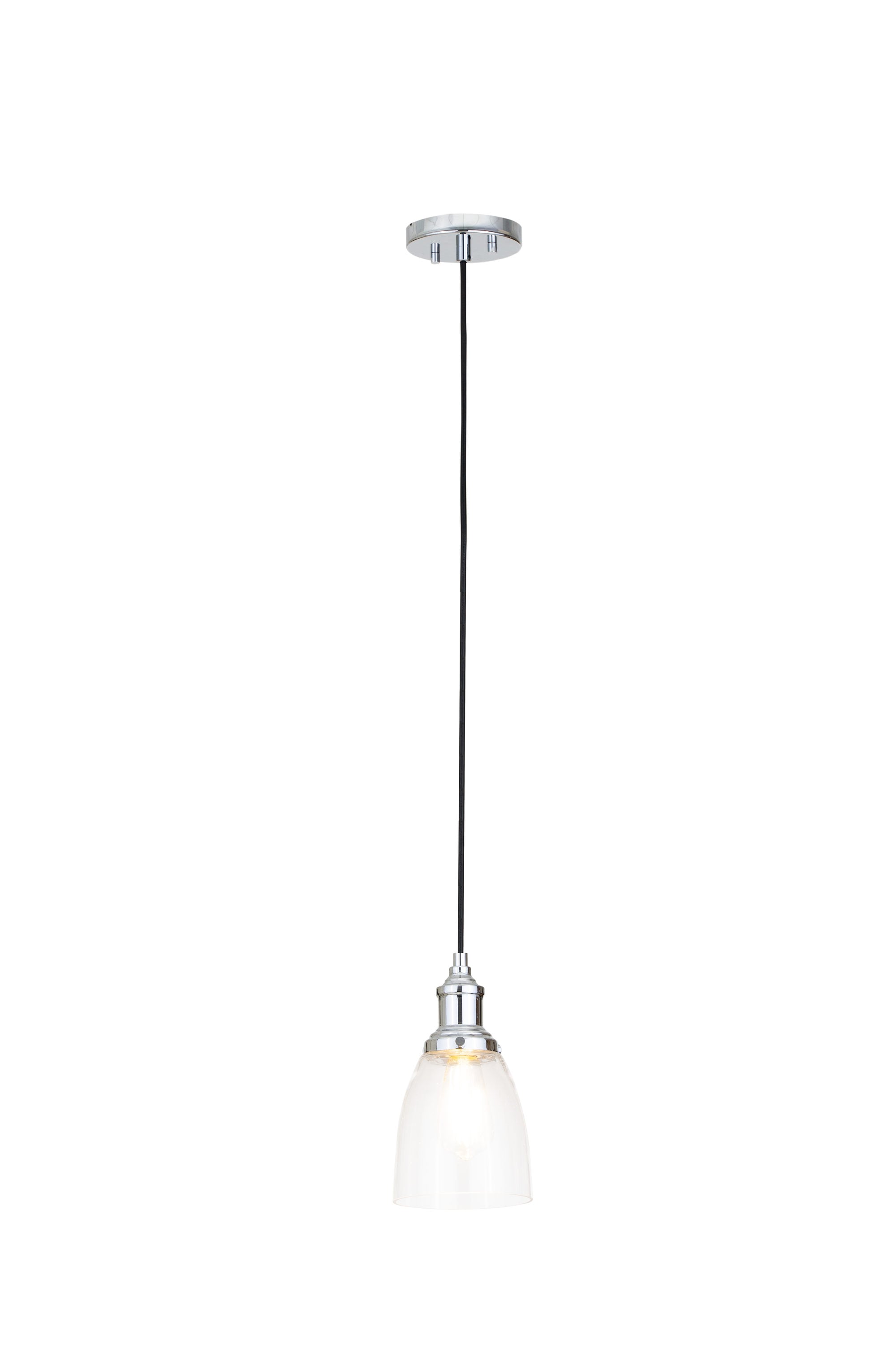 chrome bell pendant light