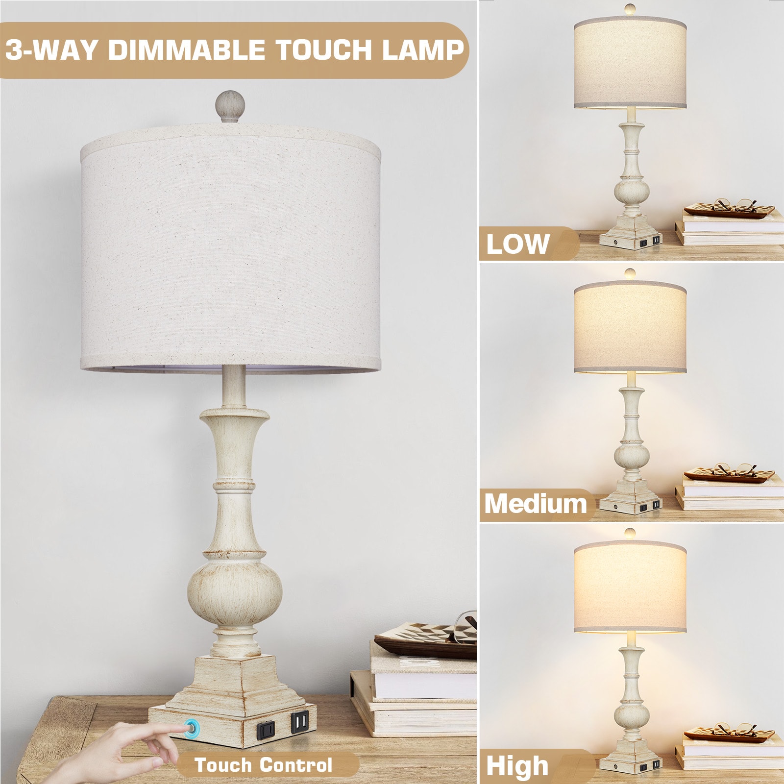 UrFurnishings TD-216 Table-Lamps - View #2