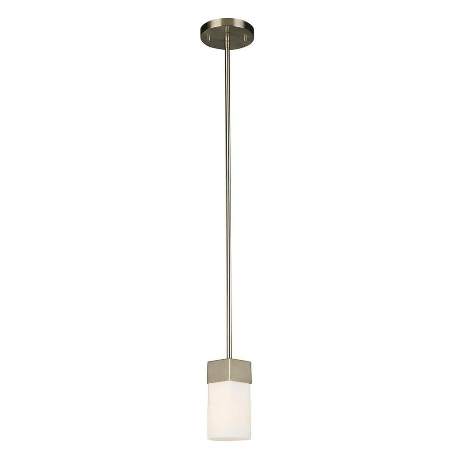 Novela Brushed Nickel Frosted Glass Mini Pendant Light