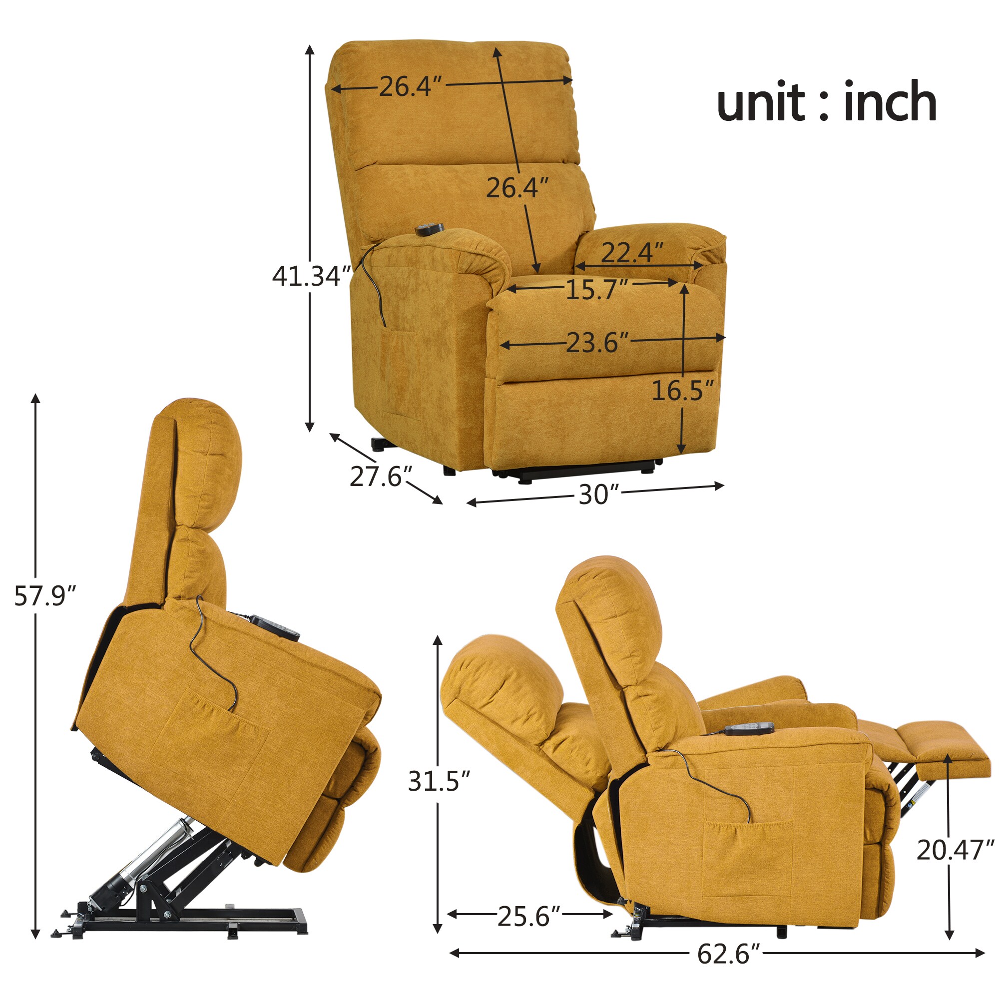 CASAINC OR-PP192721AAL recliners - View #9