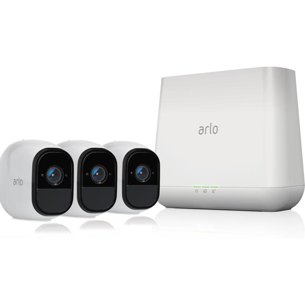 Arlo Pro 4 Indoor/Outdoor 3-Camera Battery-operated Dome Internet  Cloud-based Security Camera System in the Security Cameras department at