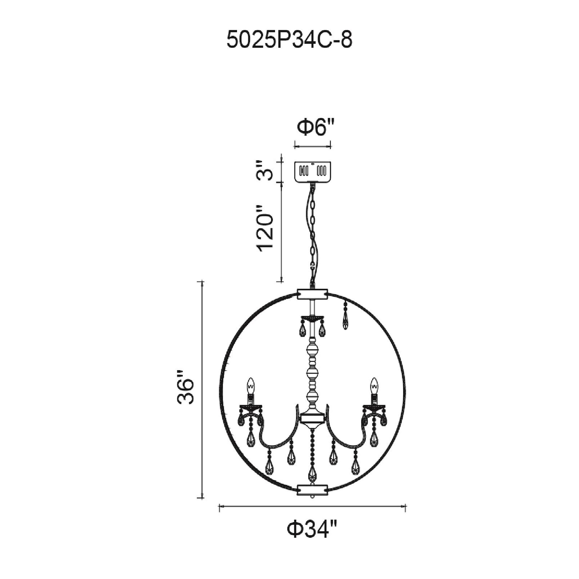 CWI Lighting 5025P34C-8 b090015 - View #10