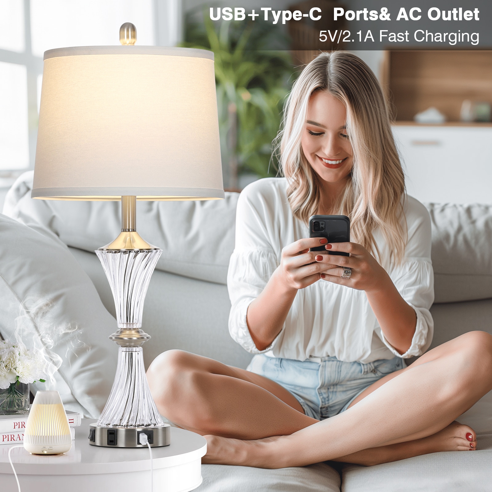 UrFurnishings TD-391 Table-Lamps - View #3