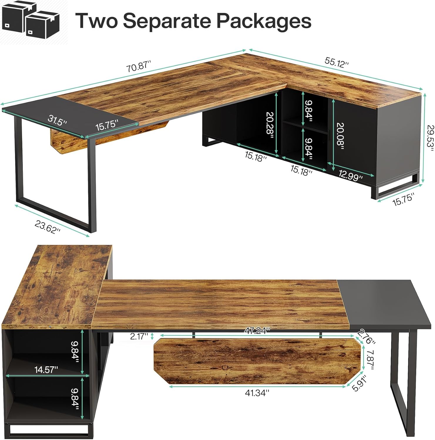 Tribesigns LWFD-XK00593 Office-Tables - View #5
