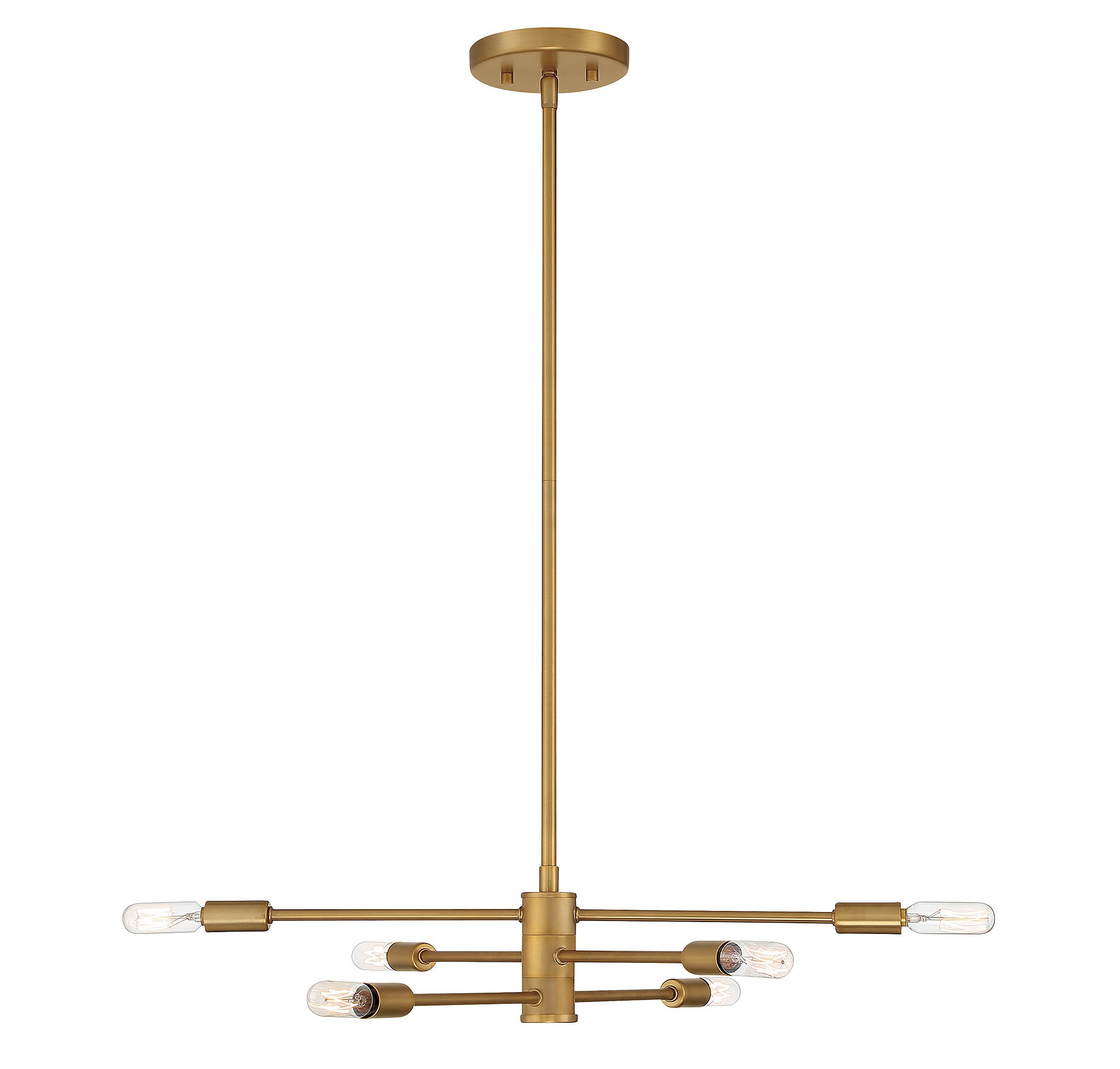Savoy House 1-7000-6-322 Lyrique 6 -Light Brushed Brass Vintage For Use in Bedrooms, Dining Rooms, Foyers, Kitchens, Living Rooms Chandelier