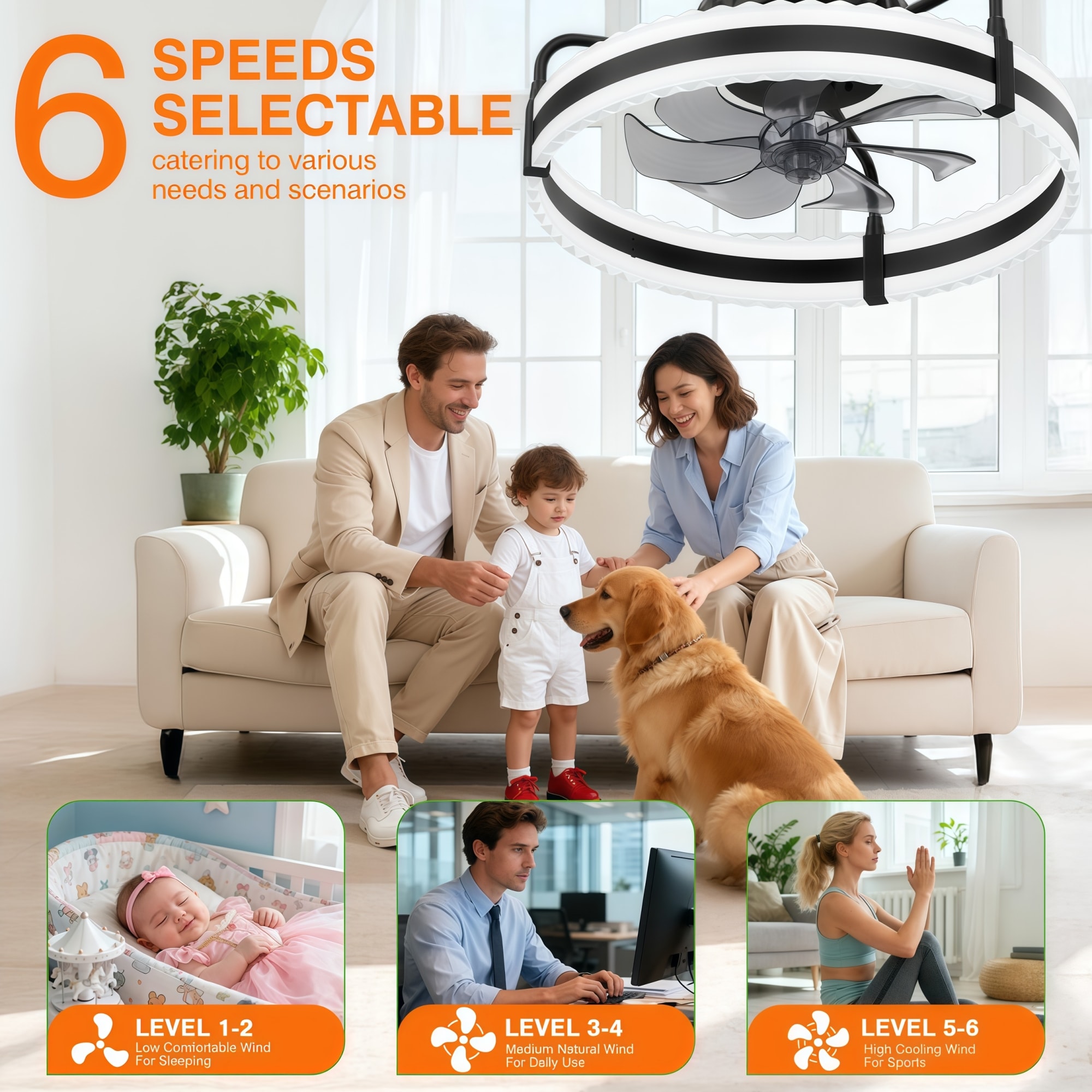 Numhew NHWILL38480 Ceiling-Fans - View #2