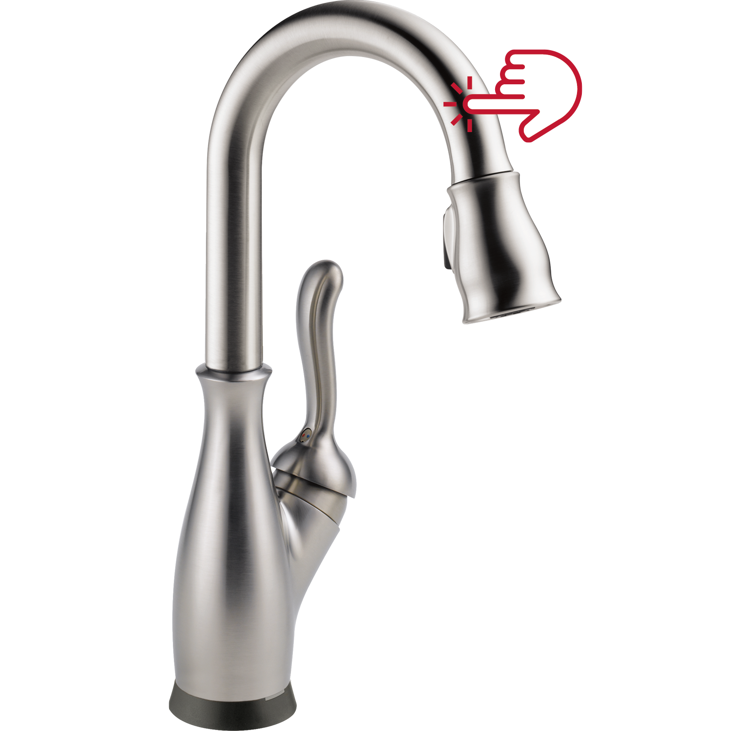 Delta 9678T-SP-DST Leland Touch2O Spotshield Stainless Single Handle Deck-mount Touch-on Bar and Prep Kitchen Faucet with Sprayer