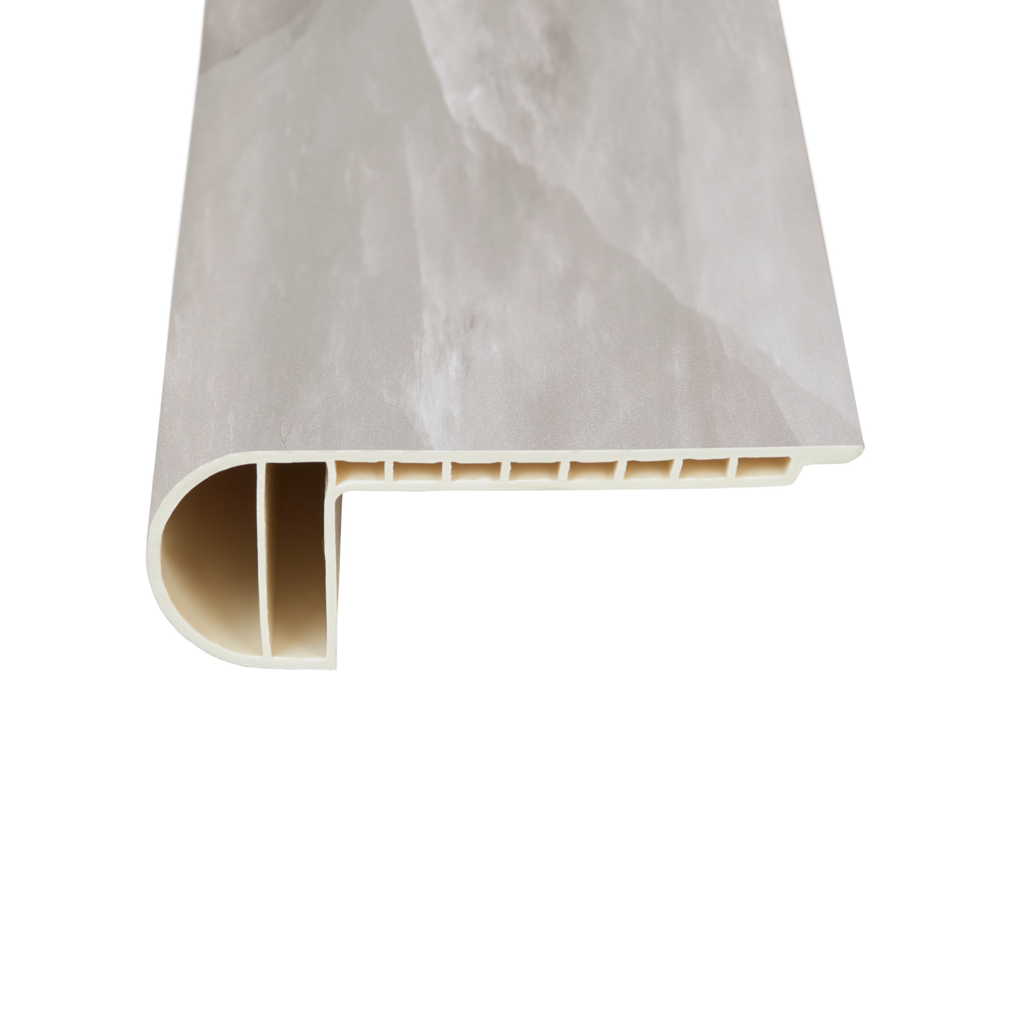 SMARTCORE FS6NL05158 Smart Core 4.57-Inches x 94-Inches x 1.19-Inches Jasper Onyx Prefinished PVC Overlap Stair Nosing