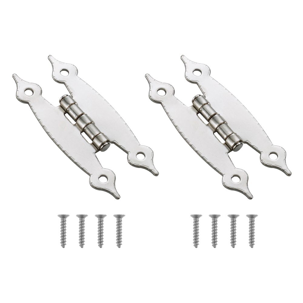 RELIABILT 2-Pack 180-Degree Opening Satin Nickel Flush Cabinet Hinge in the Cabinet  Hinges department at