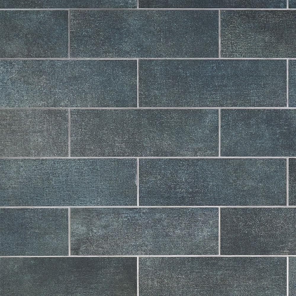 Artmore Tile Sinew Sky 4-in x 12-in Matte Porcelain Stone Look Floor ...