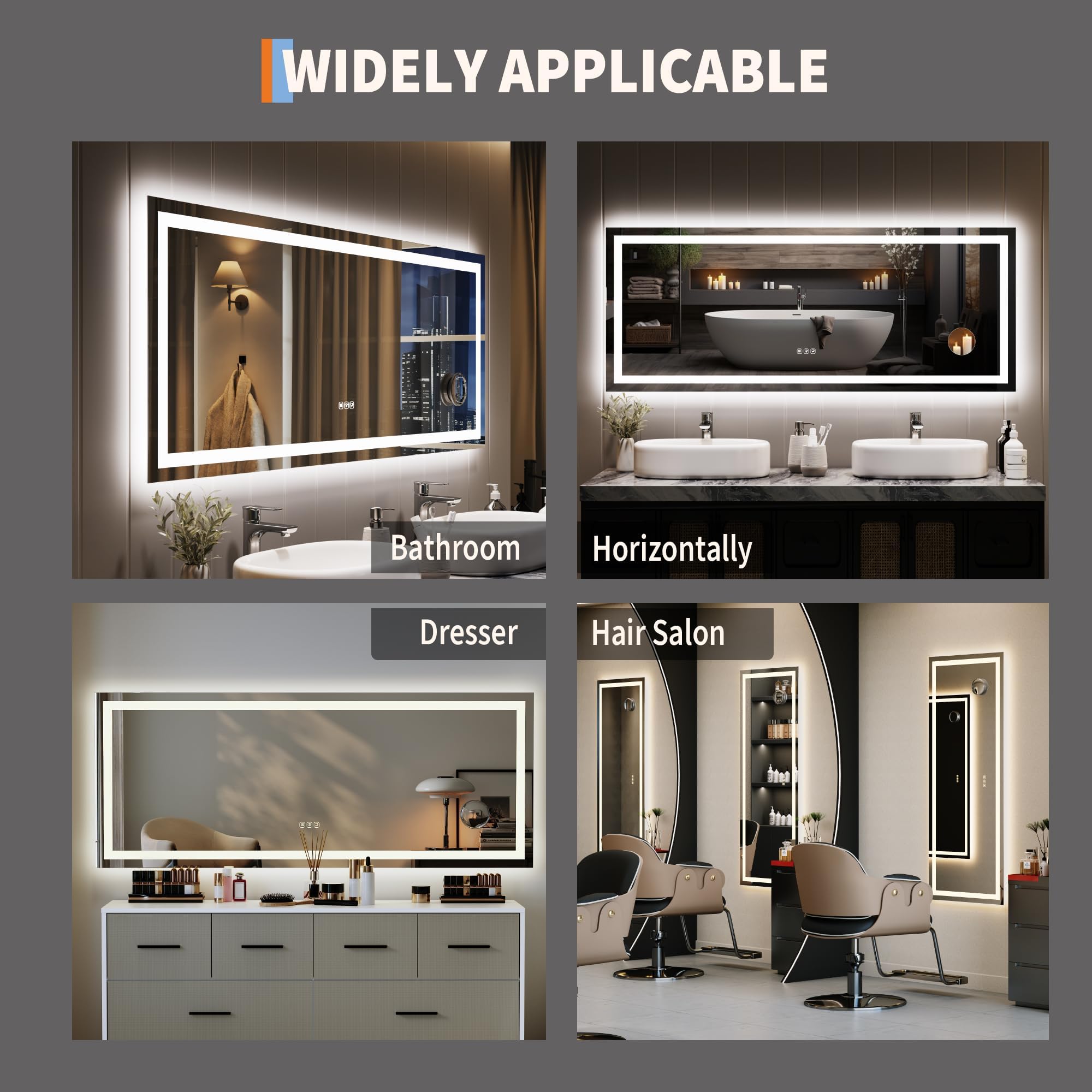 Garvee YXY-LO-PHO-15DVMIIX Framed-Bath-Mirrors - View #8