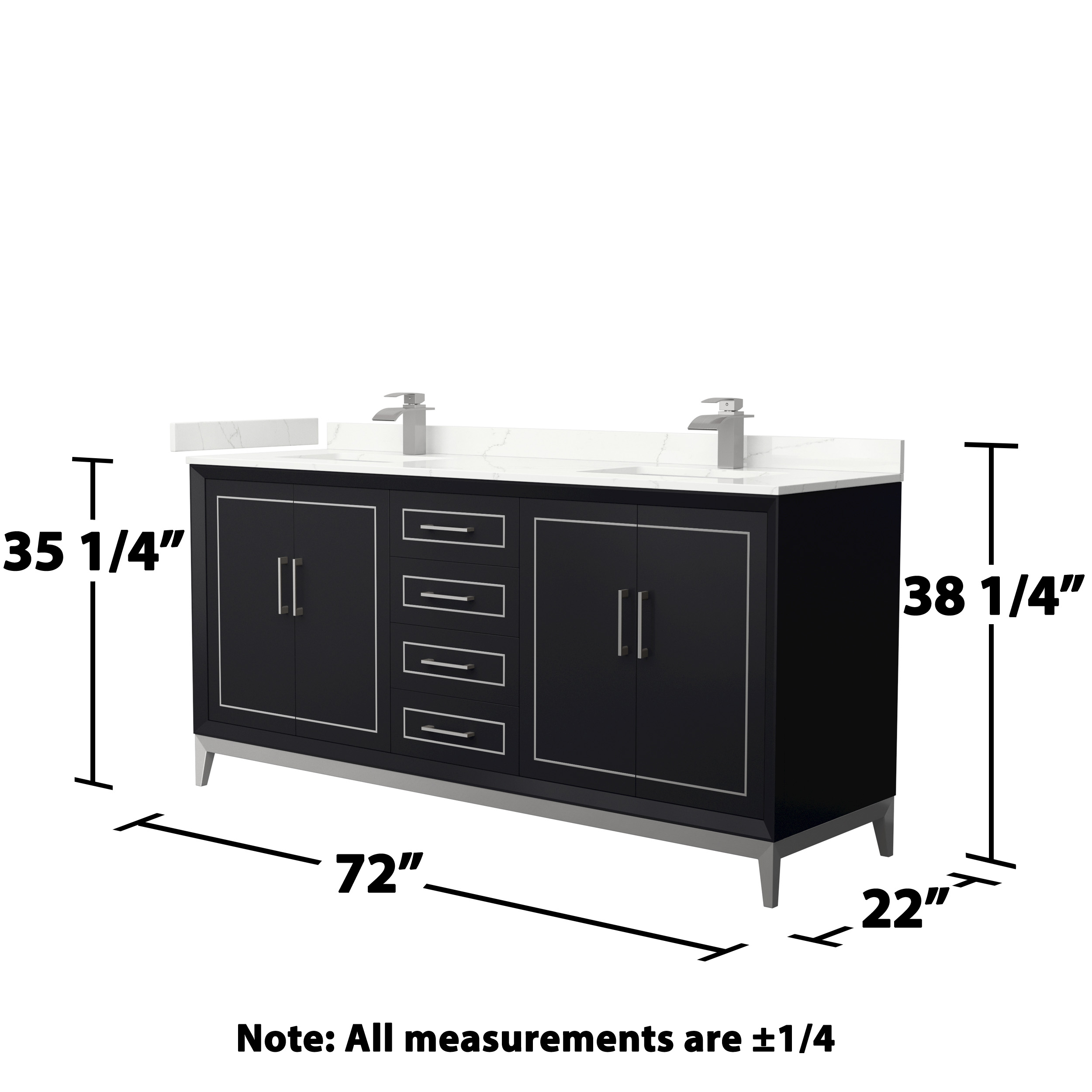 Wyndham Collection WCH515172DBKGTUNSMXX Bath-Vanity-Combo - View #6