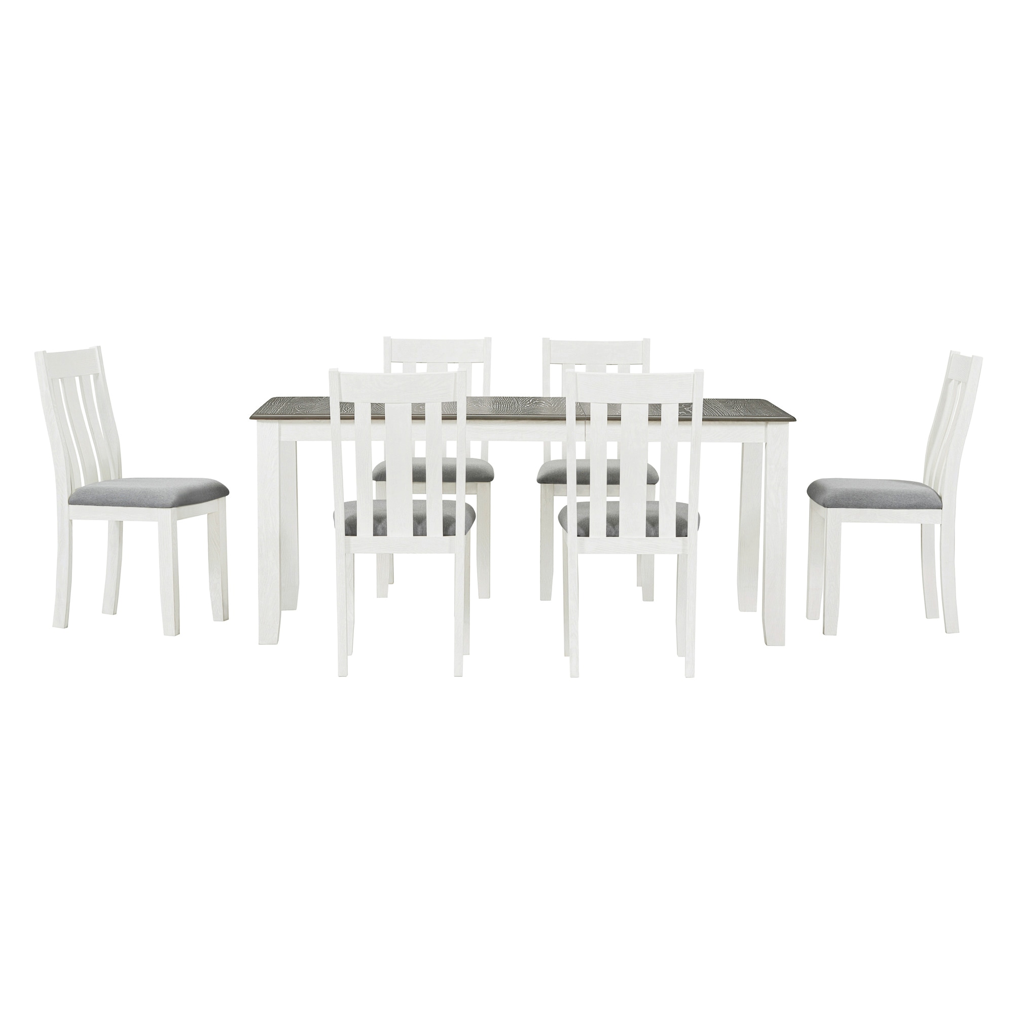 Nestfair DS0045D Antique brown Contemporary/Modern Dining Room Set with Rectangular Table ( Seats 6 )