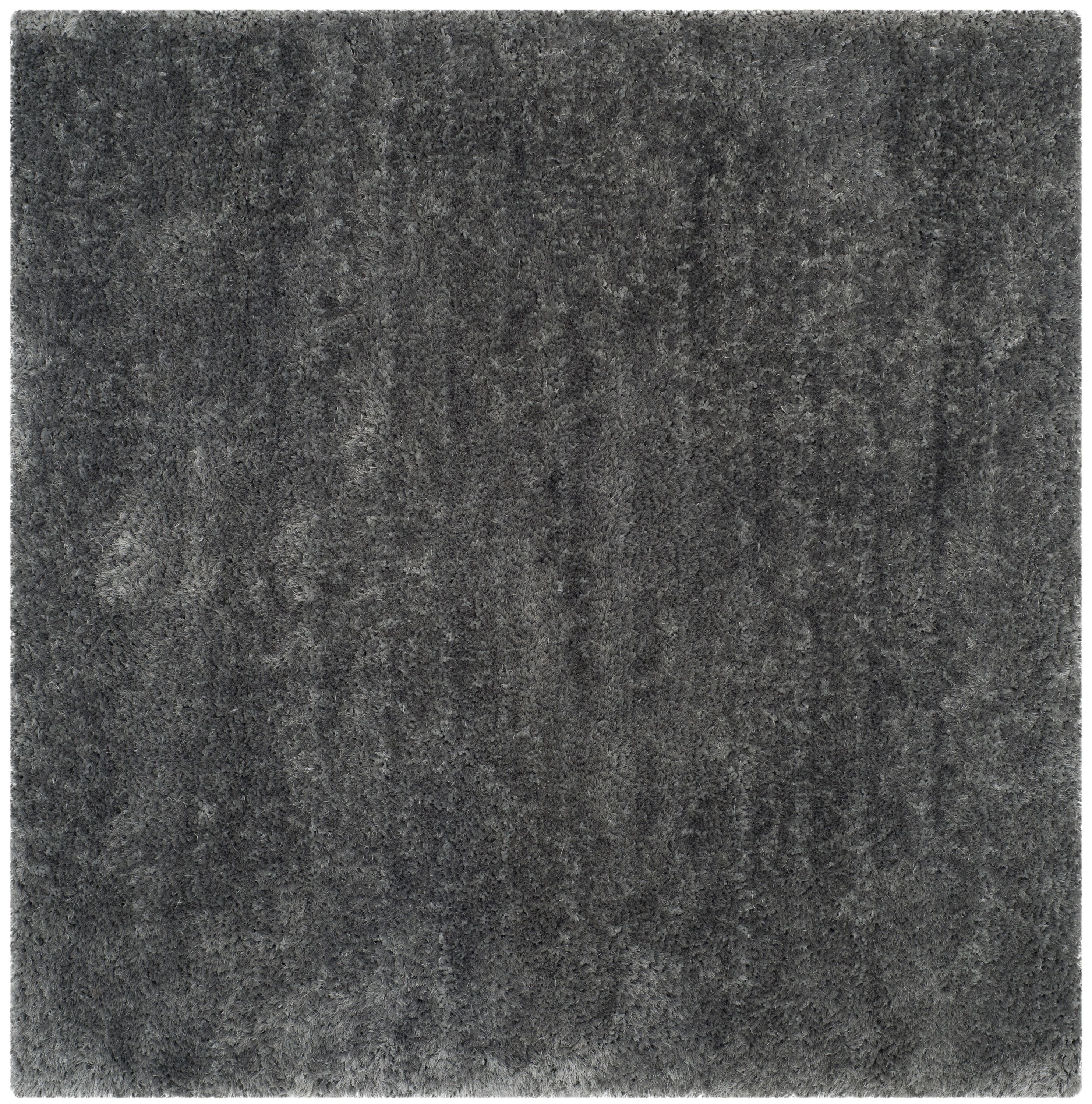 Safavieh SGX160C-6SQ Luxe Shag 6 x 6 (ft) Tufted Polyester Gray Square Indoor Solid Area rug