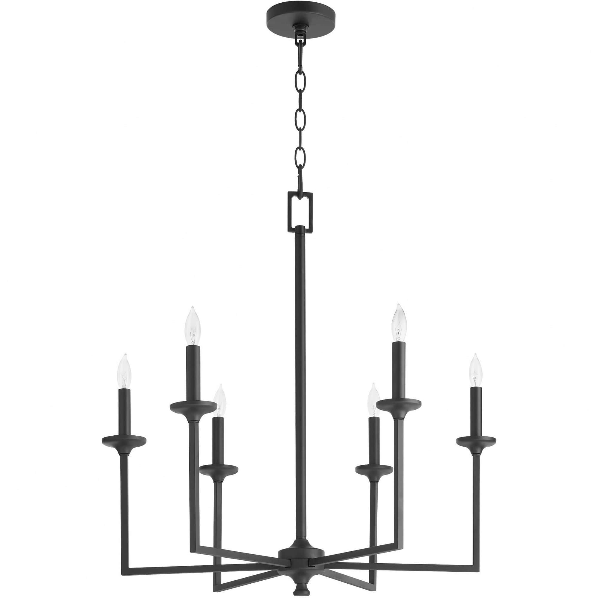 Quorum International Eldorado 6-Light Matte Black Chandelier