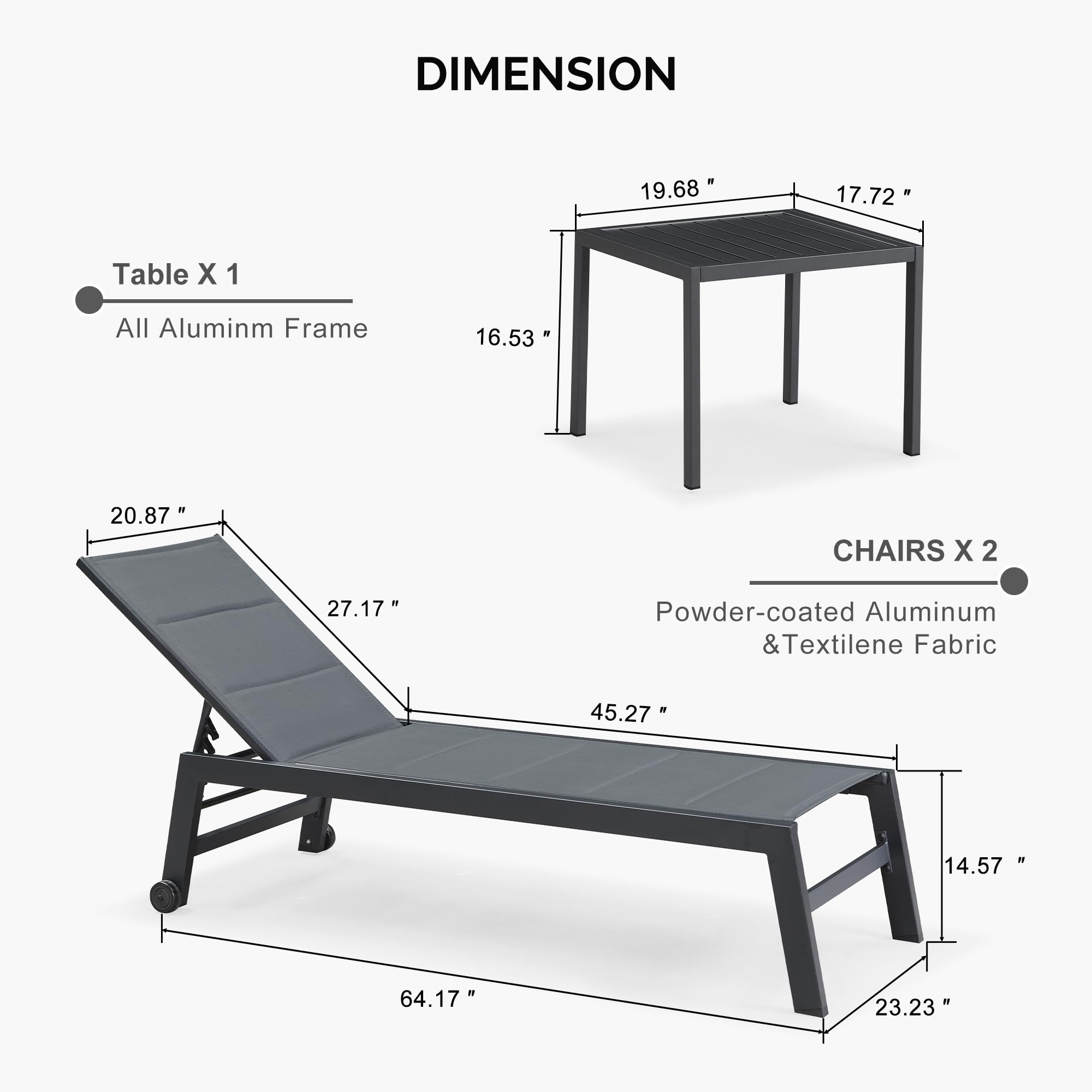 PURPLE LEAF LS04-CLS03-XJ-JMGY Patio-Chairs - View #2