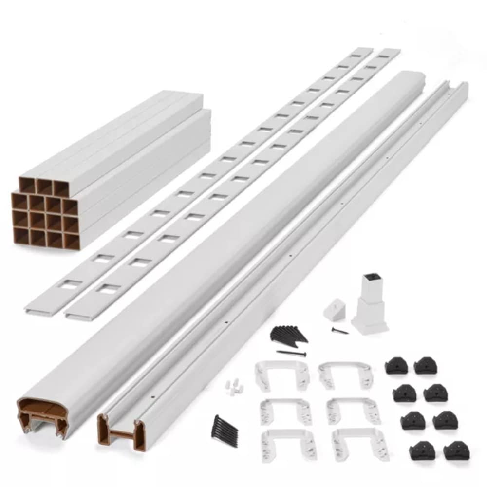 Trex WT0836SRKFS Transcend 8-ft x 36-in Classic White Composite Deck Stair Rail Kit