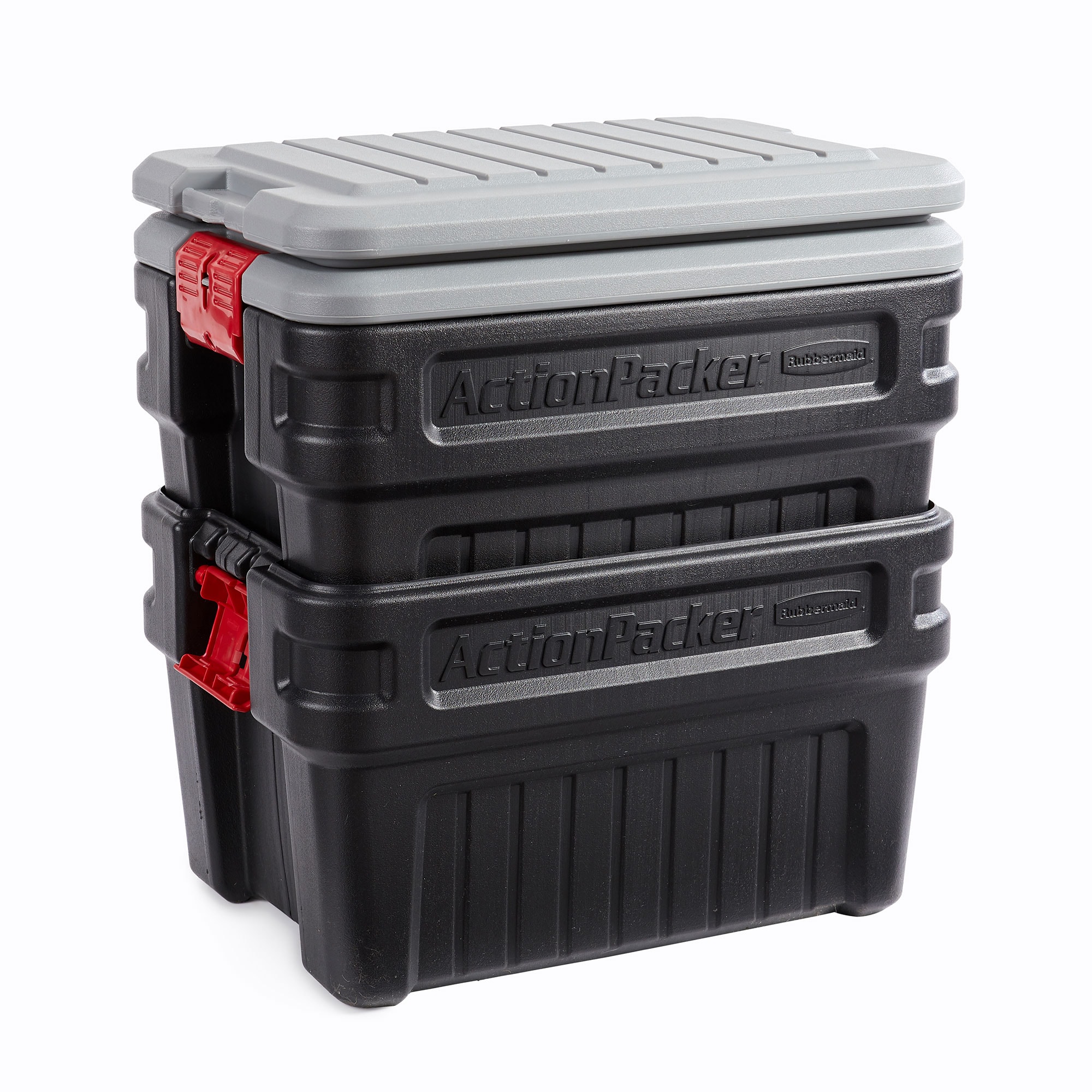 Rubbermaid 2-Pack Large 24-Gallons Black Weatherproof Heavy Duty