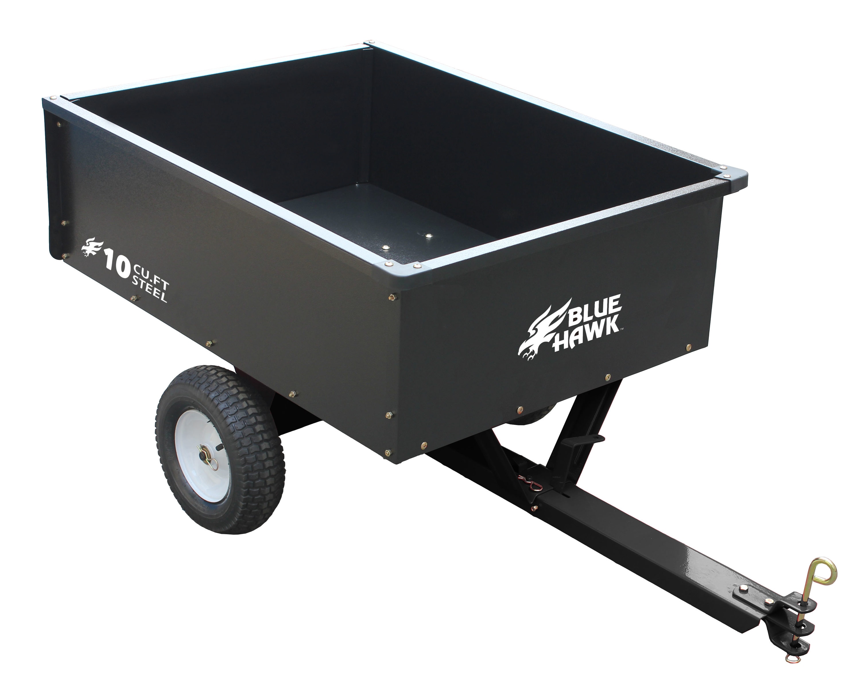 Blue Hawk 10-cu ft Carbon Steel Yard Cart