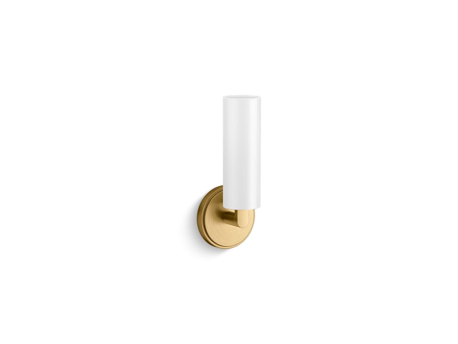 KOHLER Crue 4.72-in 1 Light Brushed Brass Modern/contemporary Bathroom Vanity light