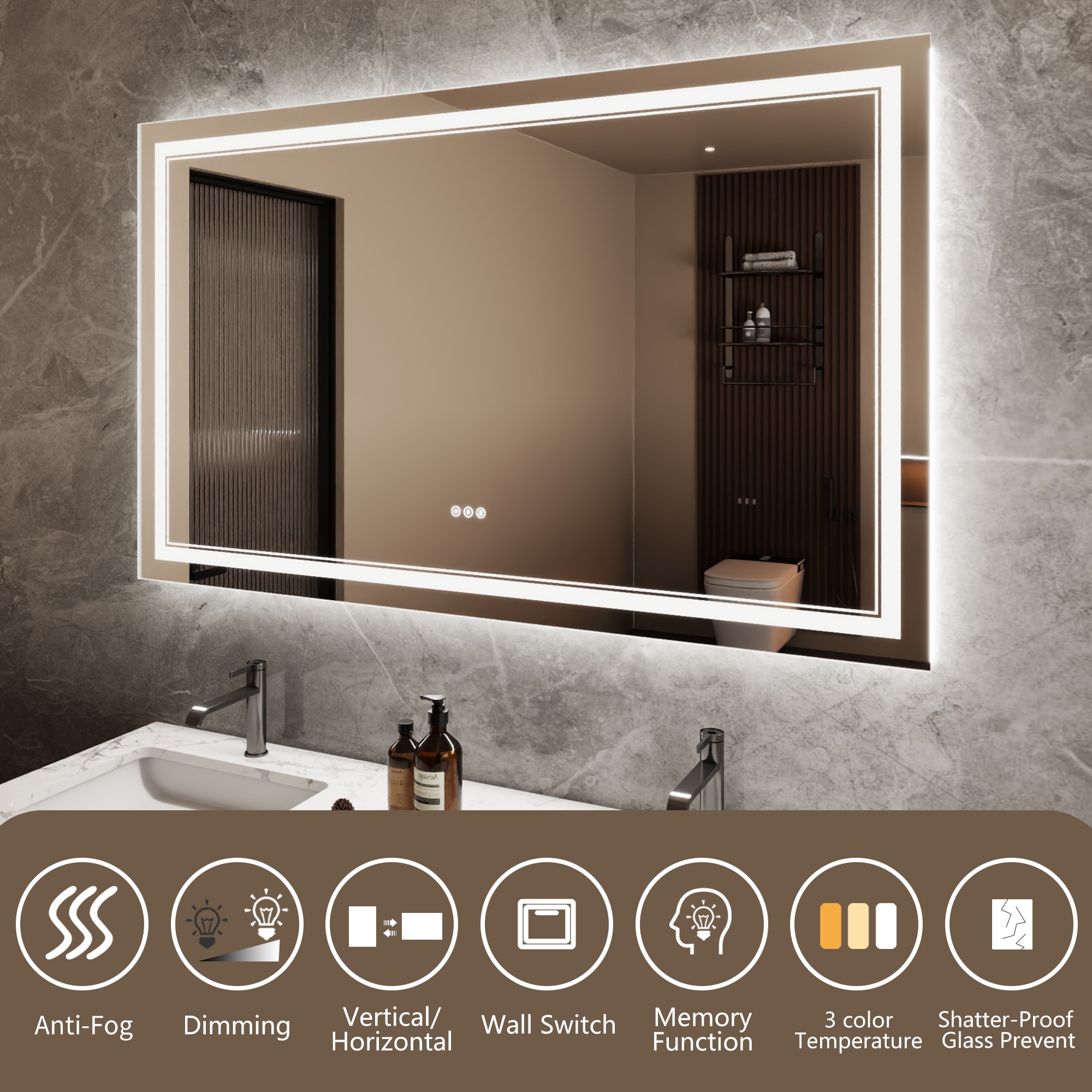 Bayfeve BFXB-14S3660-MIR Framed-Bath-Mirrors - View #8