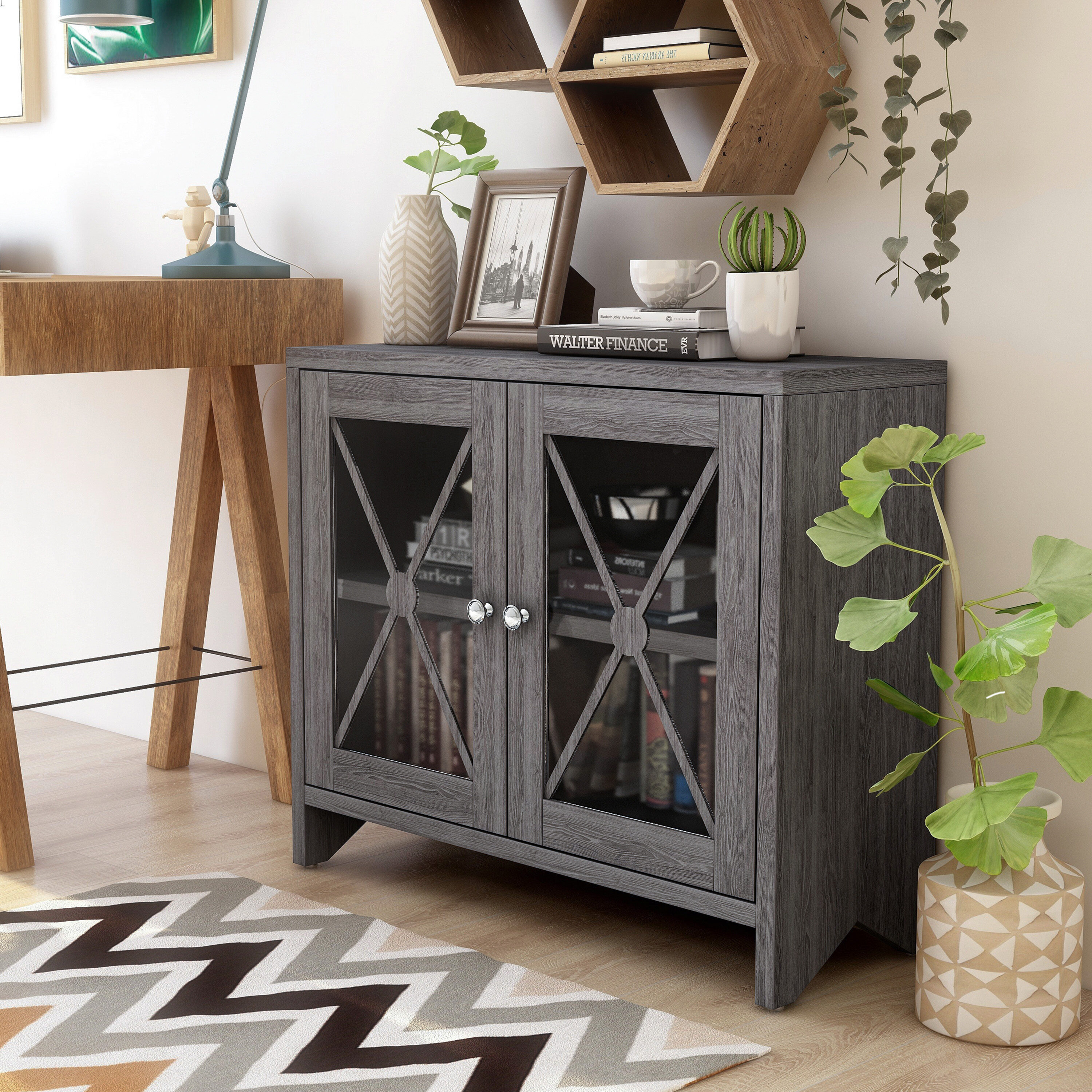 Furniture of America IDI-192519 Maine Coastal Distressed gray Console table