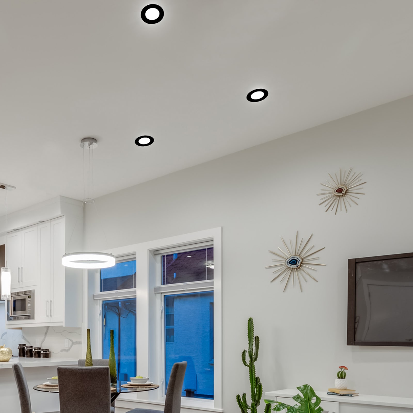 5.1-Inch Black Aluminum LED Recessed Lighting Kit