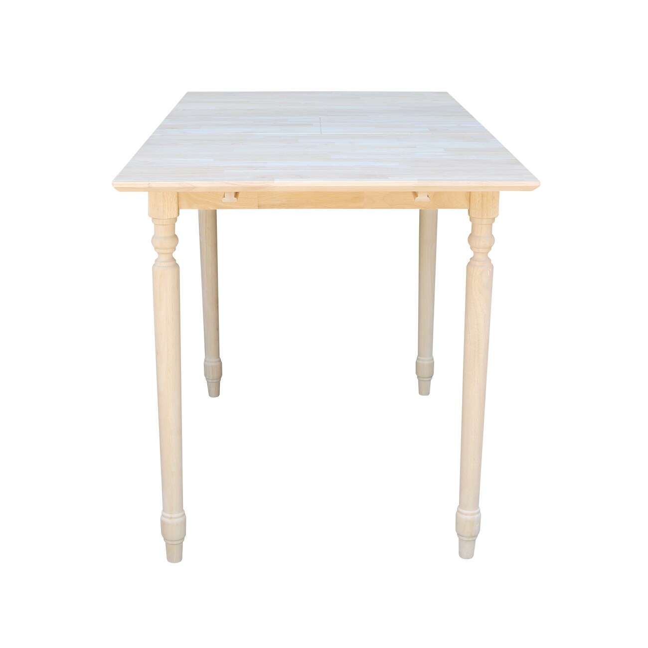 Rustic Solid Wood Extendable Counter Height Dining Table
