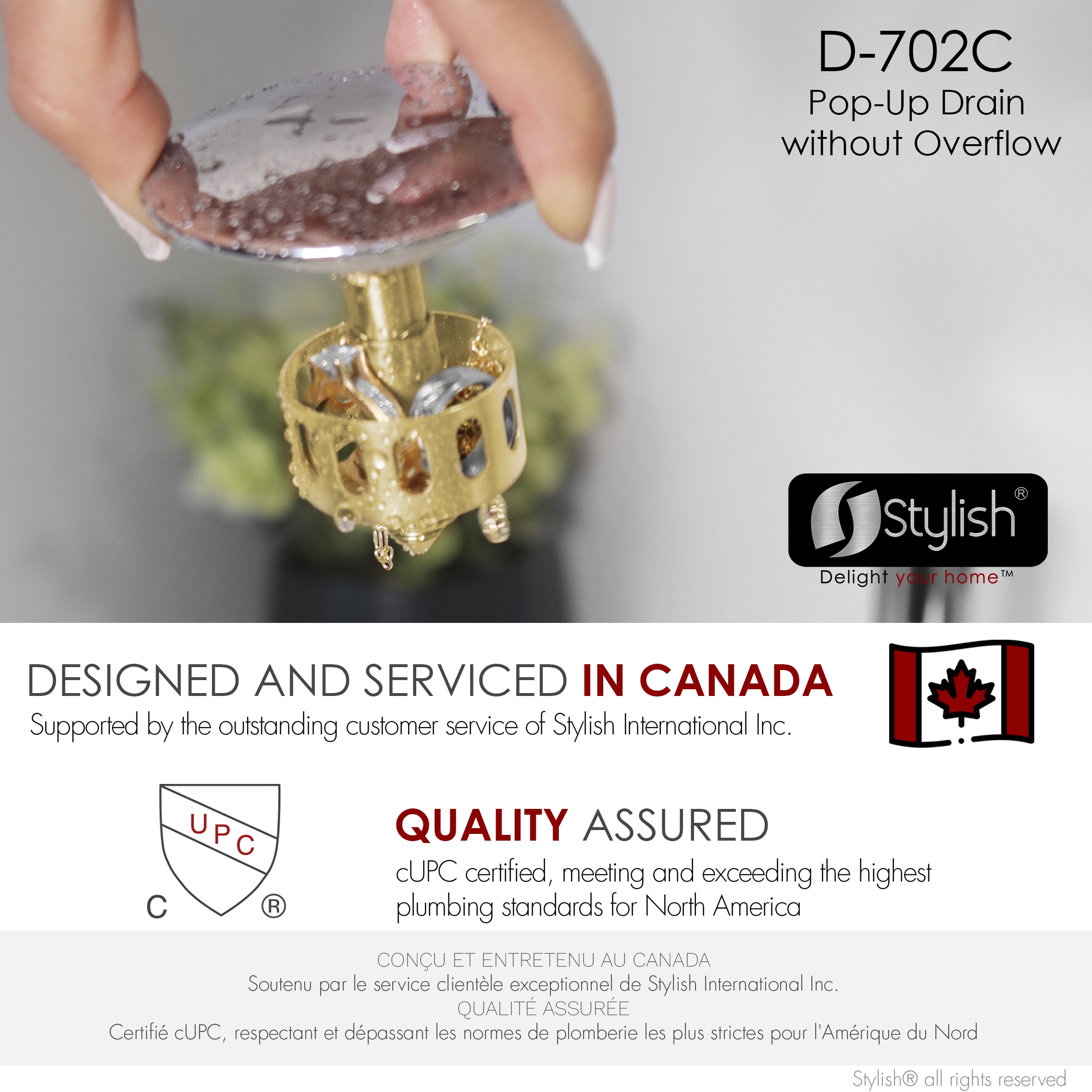 Stylish D-702C Popup-Drains-Accessories - View #8