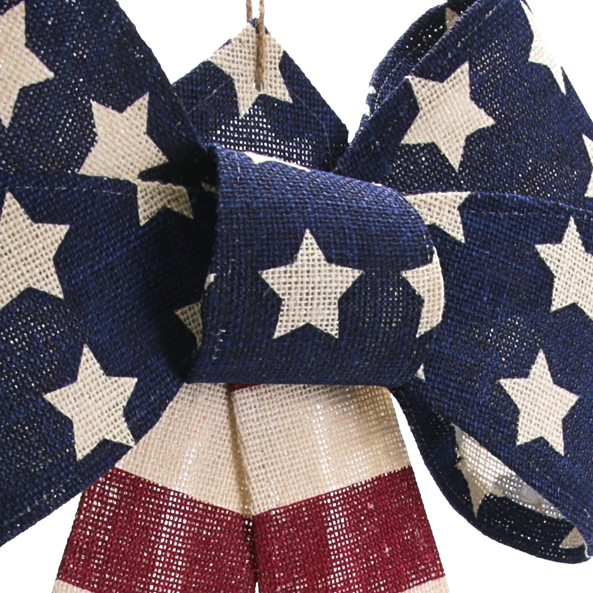 Decorative Bow Large Patriotic Burlap Bow Flax Star Strip - Temu