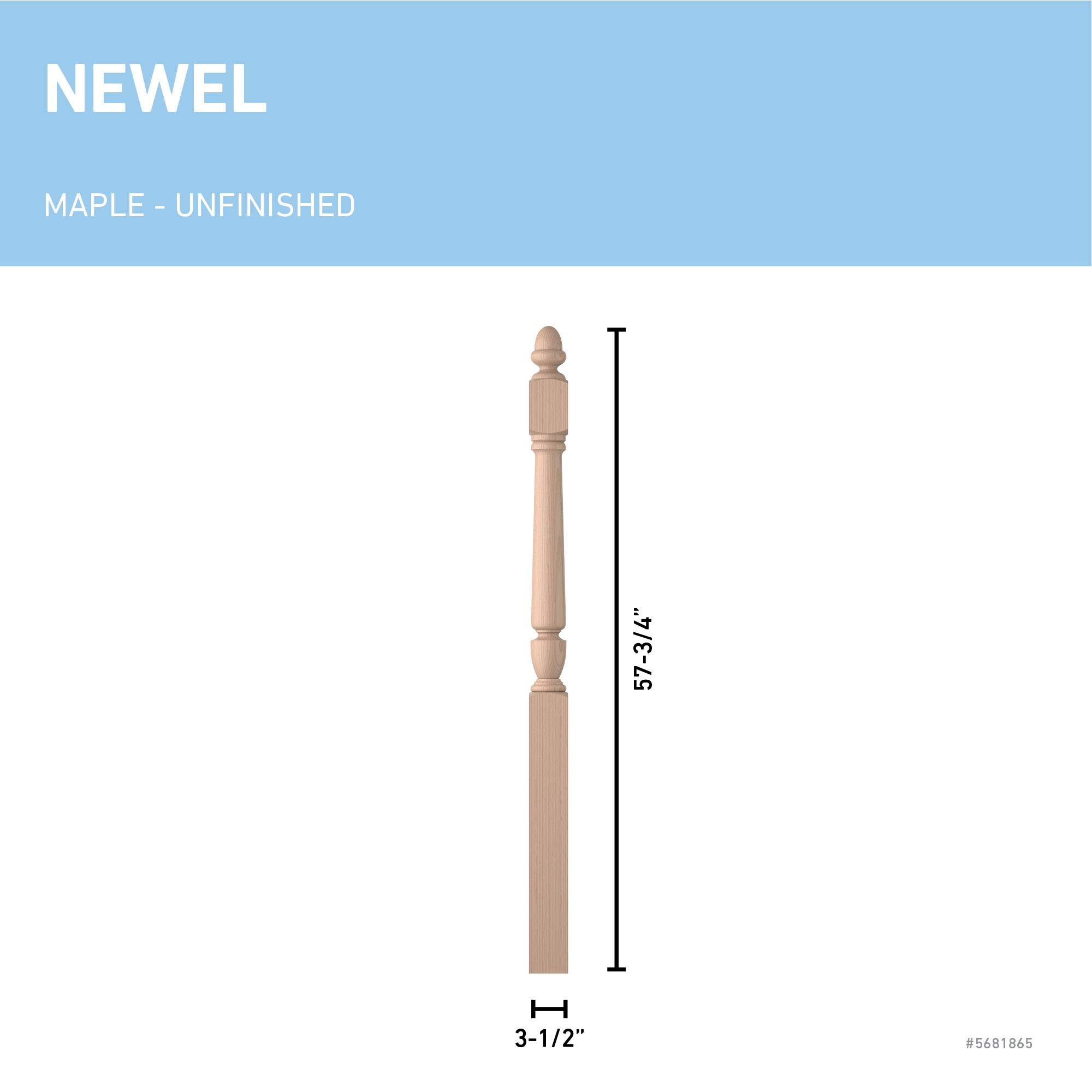 L.J. Smith Stair Systems LJP-3042-M Interior-Stairpart-Newel-Posts - View #3